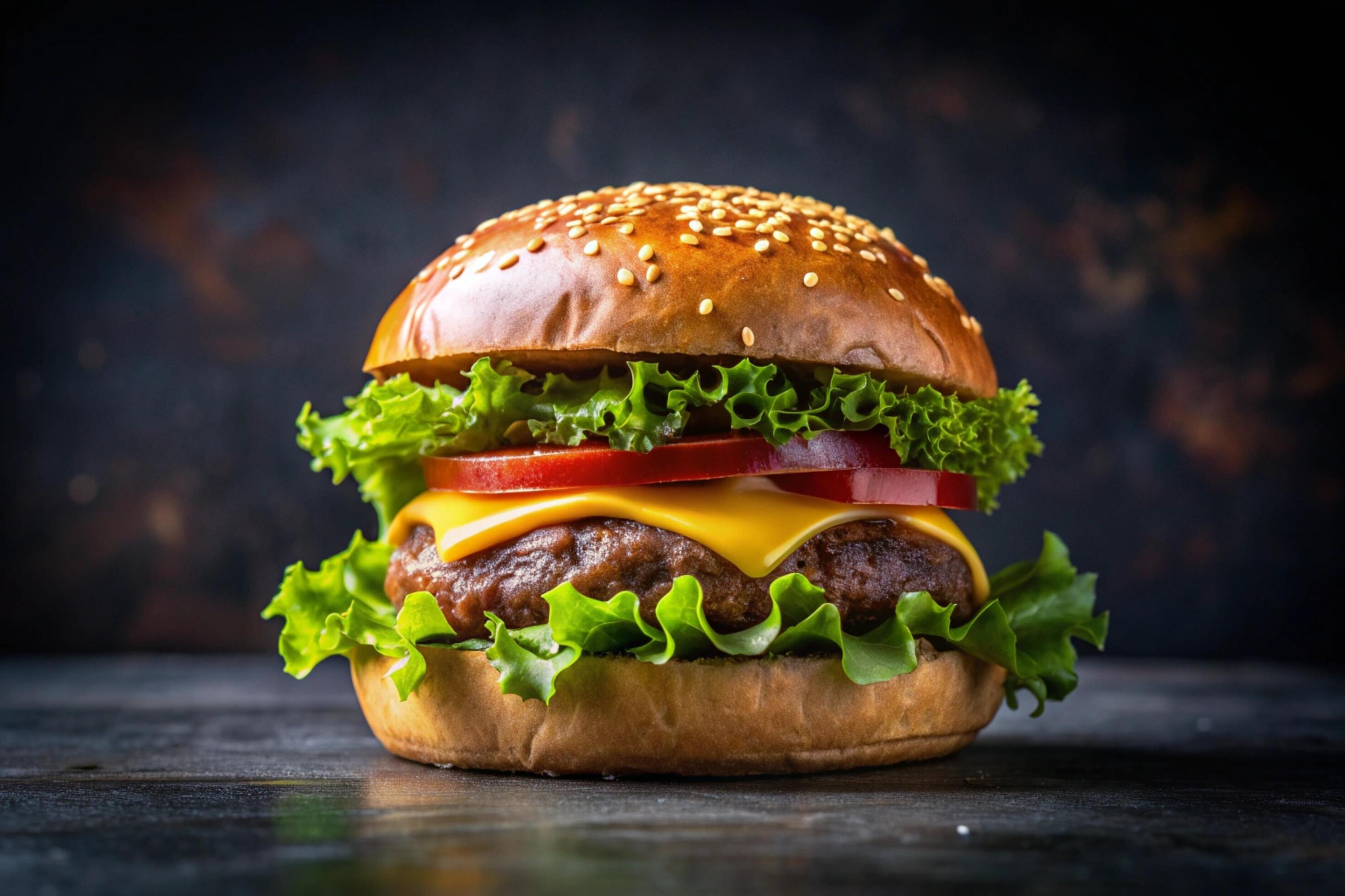 Burger photo isolated on clean background Stock Free