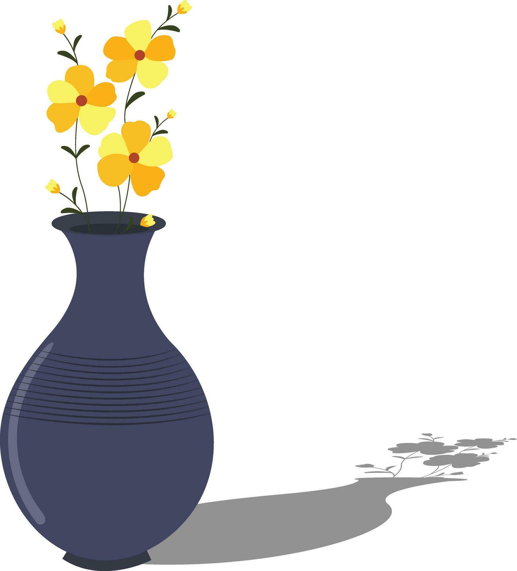 Vase with flowers vector illustration Stock Free