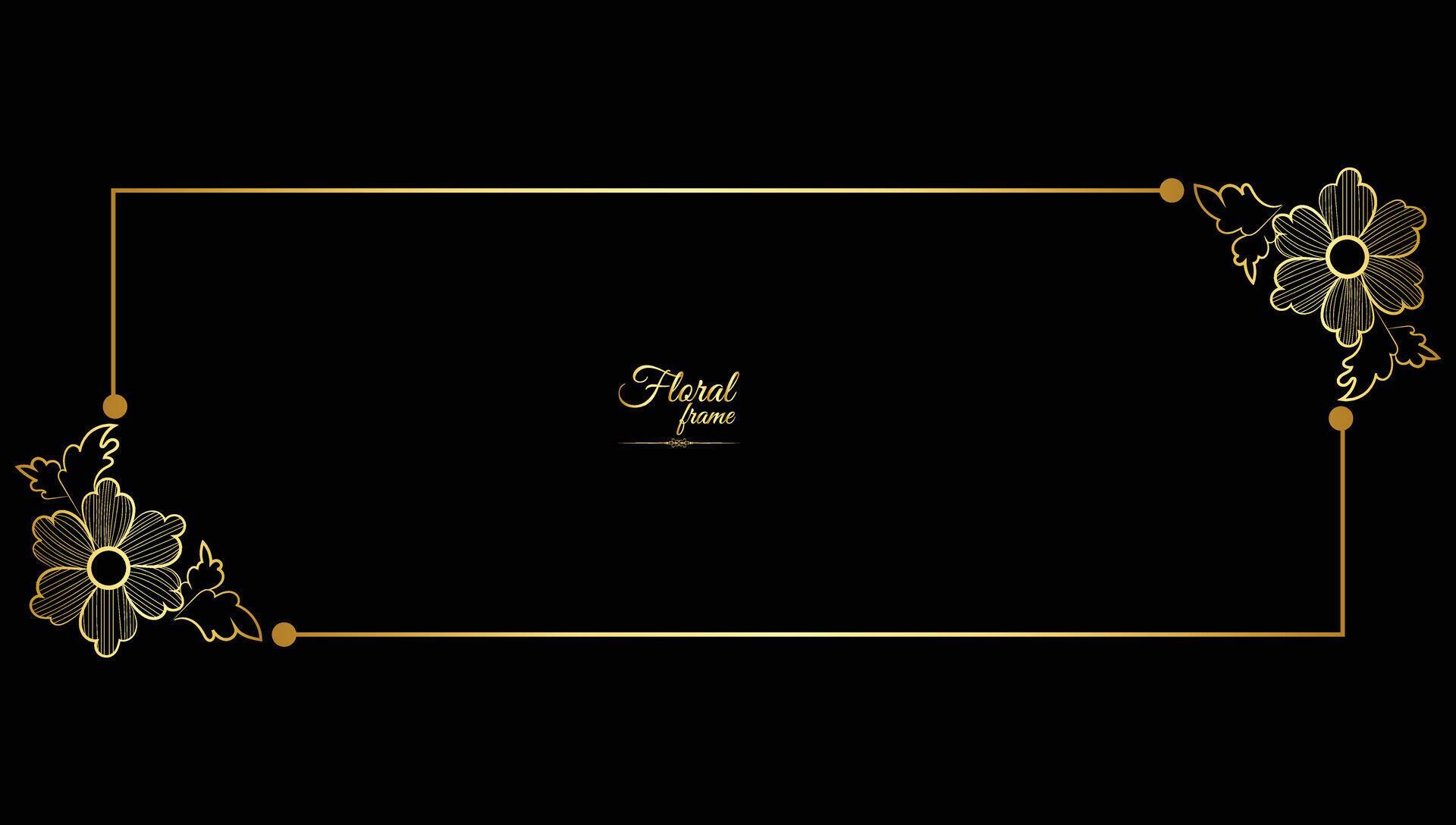 Vector luxury decorative golden vintage frames and borders. retro ornamental frame art and flower isolated floral background Stock Free