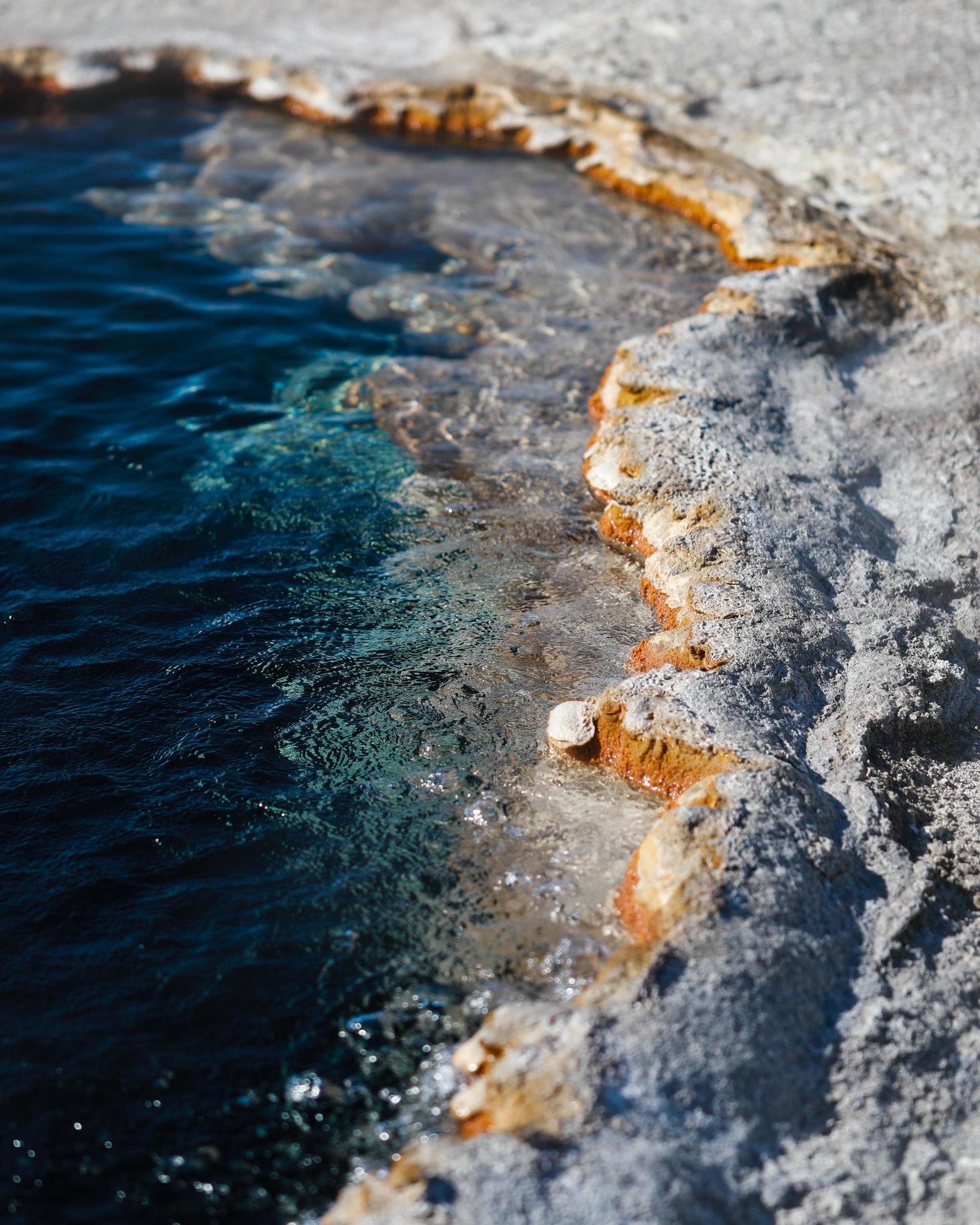 Hot springs at Yellowstone National Park Stock Free