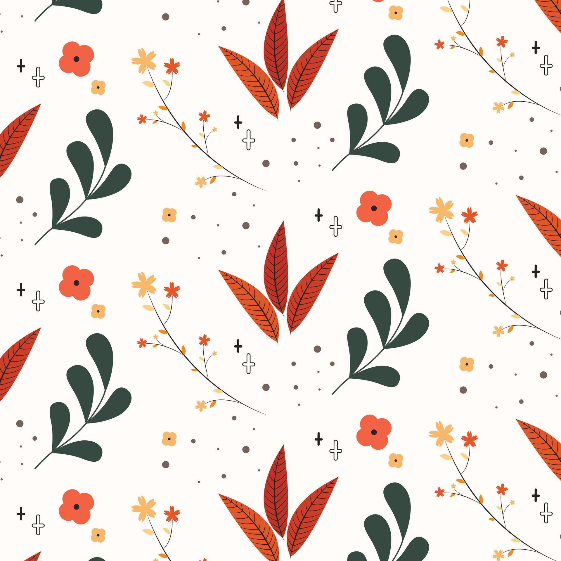 Cute flower seamless pattern vector background Stock Free