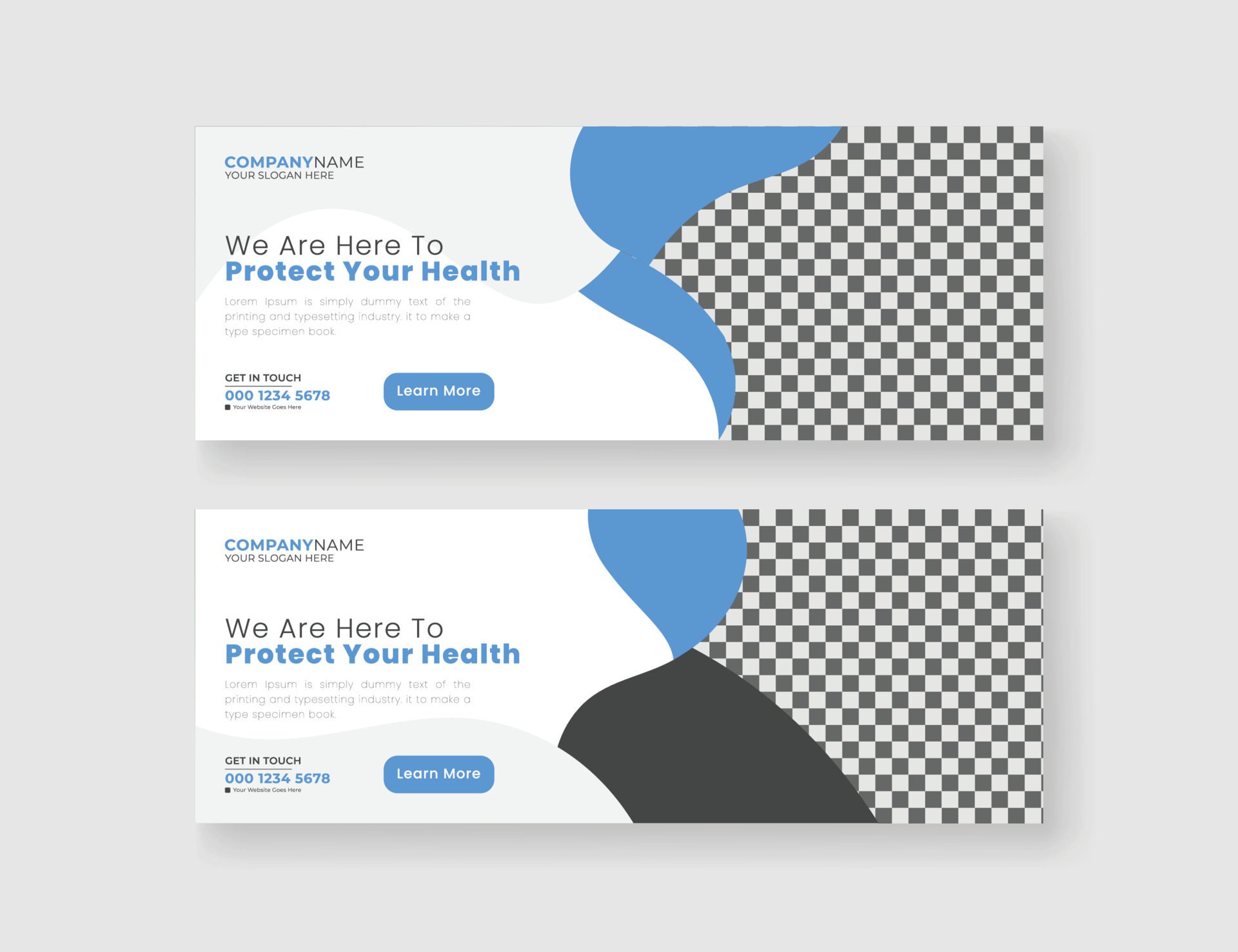 Medical healthcare treatment social media cover banner design Free Vector