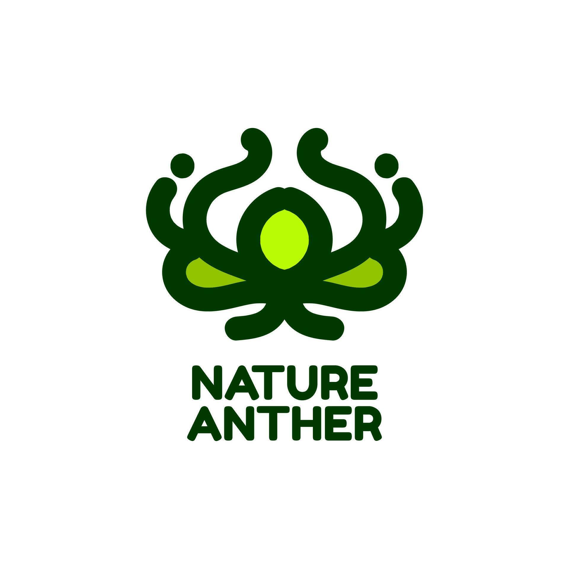 anther flower nature logo concept design illustration Stock Free