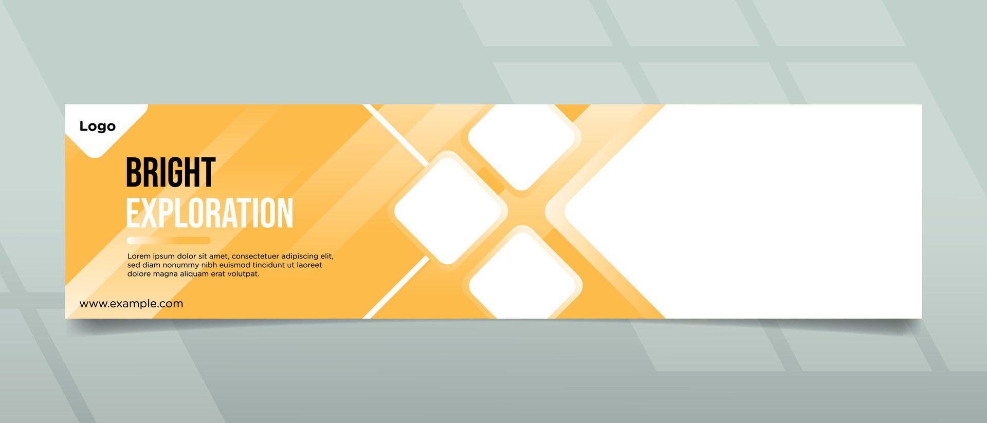 Brigth Exploration Banner Design Free Vector