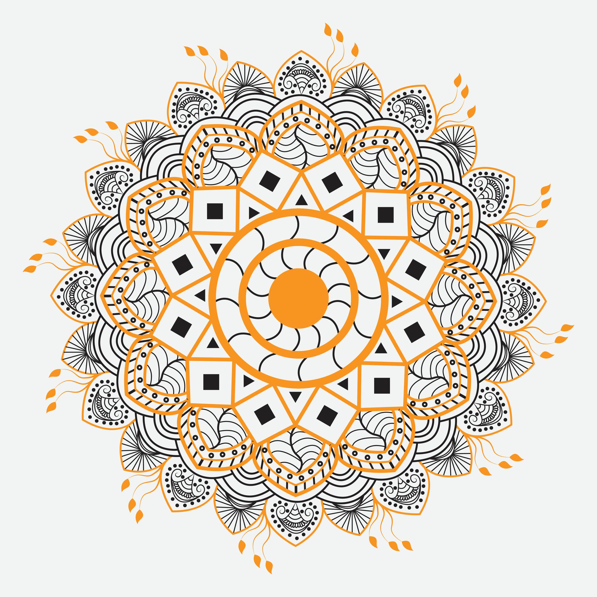 Simple creative circle template eps mandala patterns for free download Free Vector