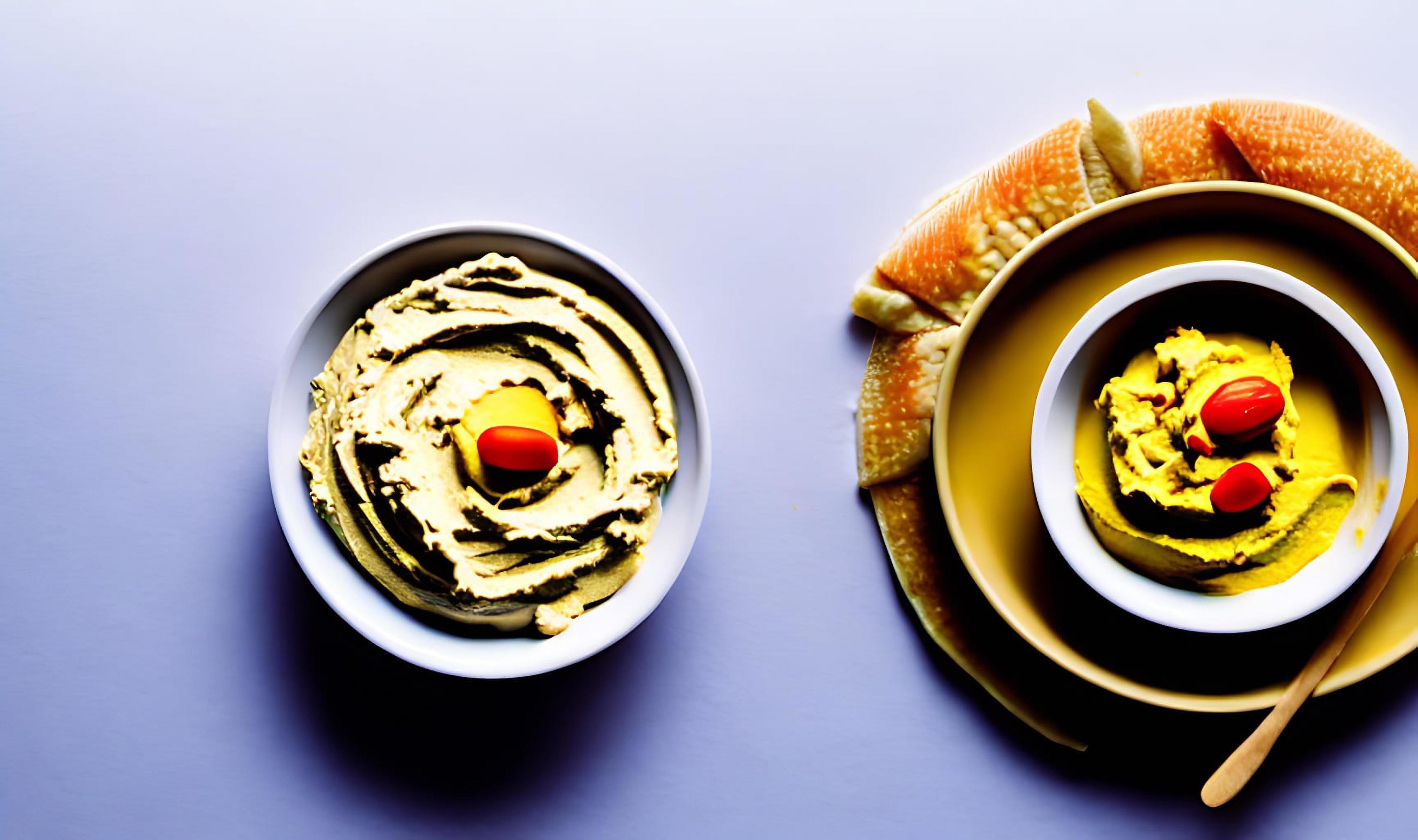 Healthy food. Traditional freshly made organic hummus. Stock Free