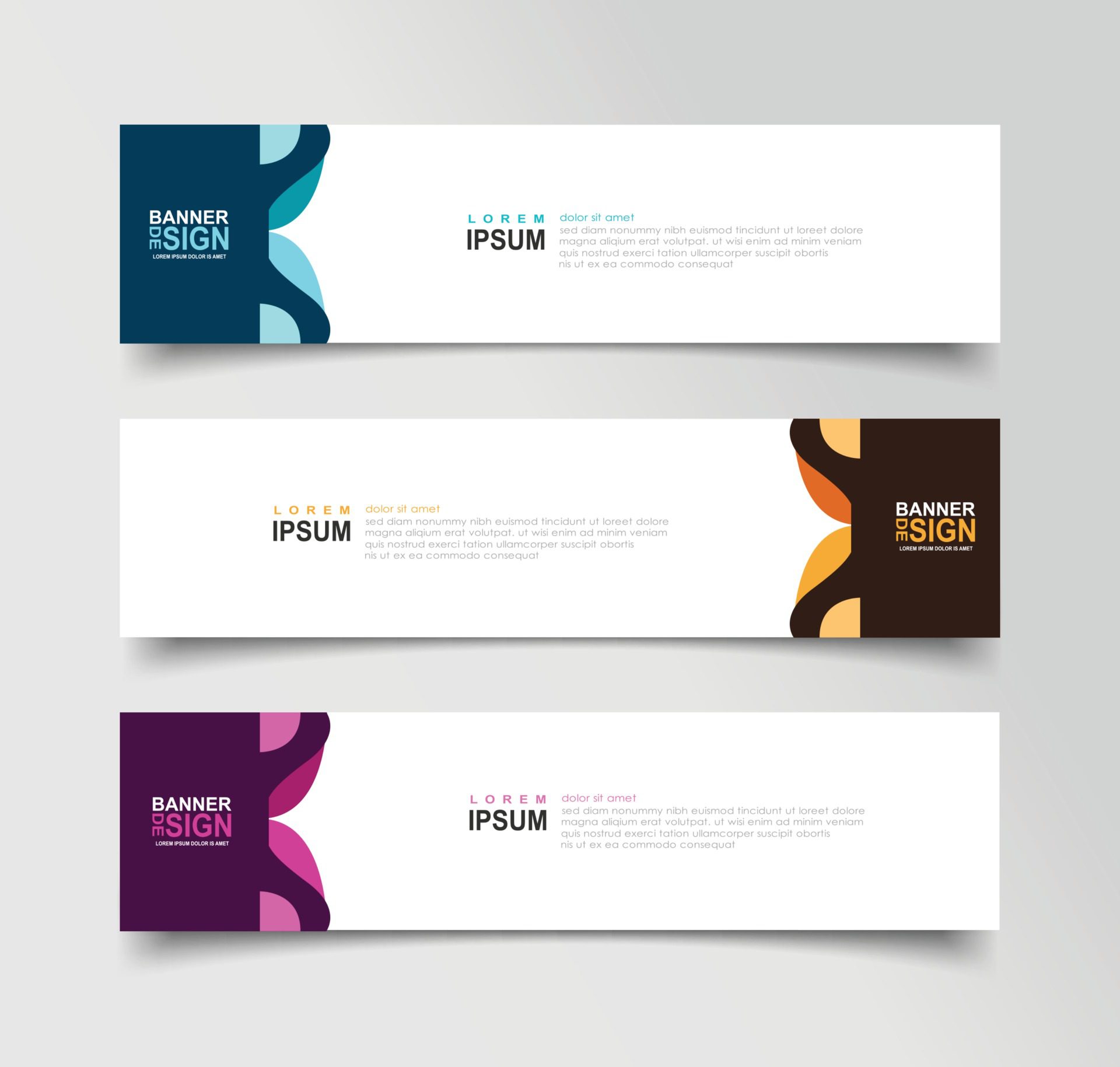 Vector Abstract Banner Design Web Template Free Vector