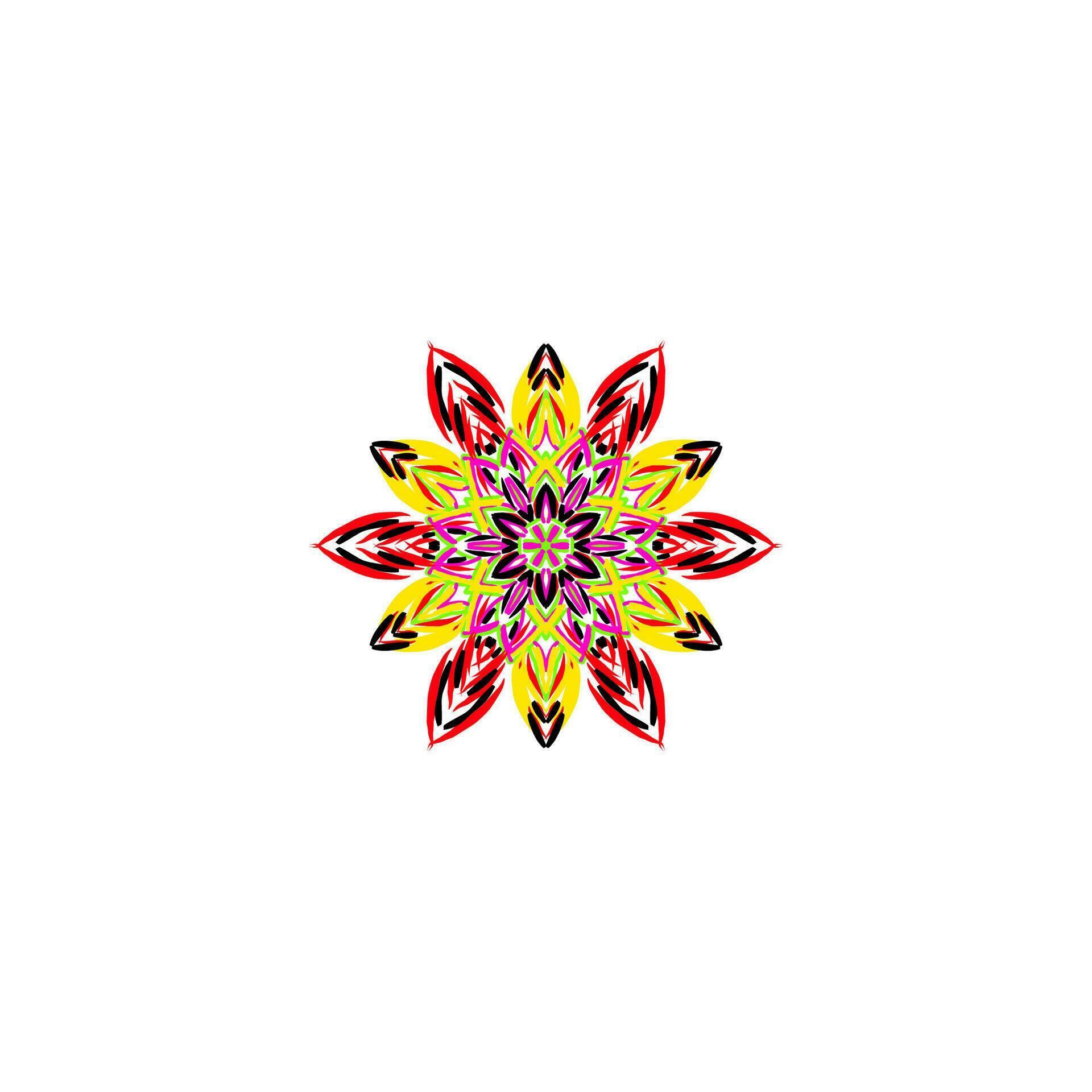 a colorful flower design on a white background Stock Free and Free SVG