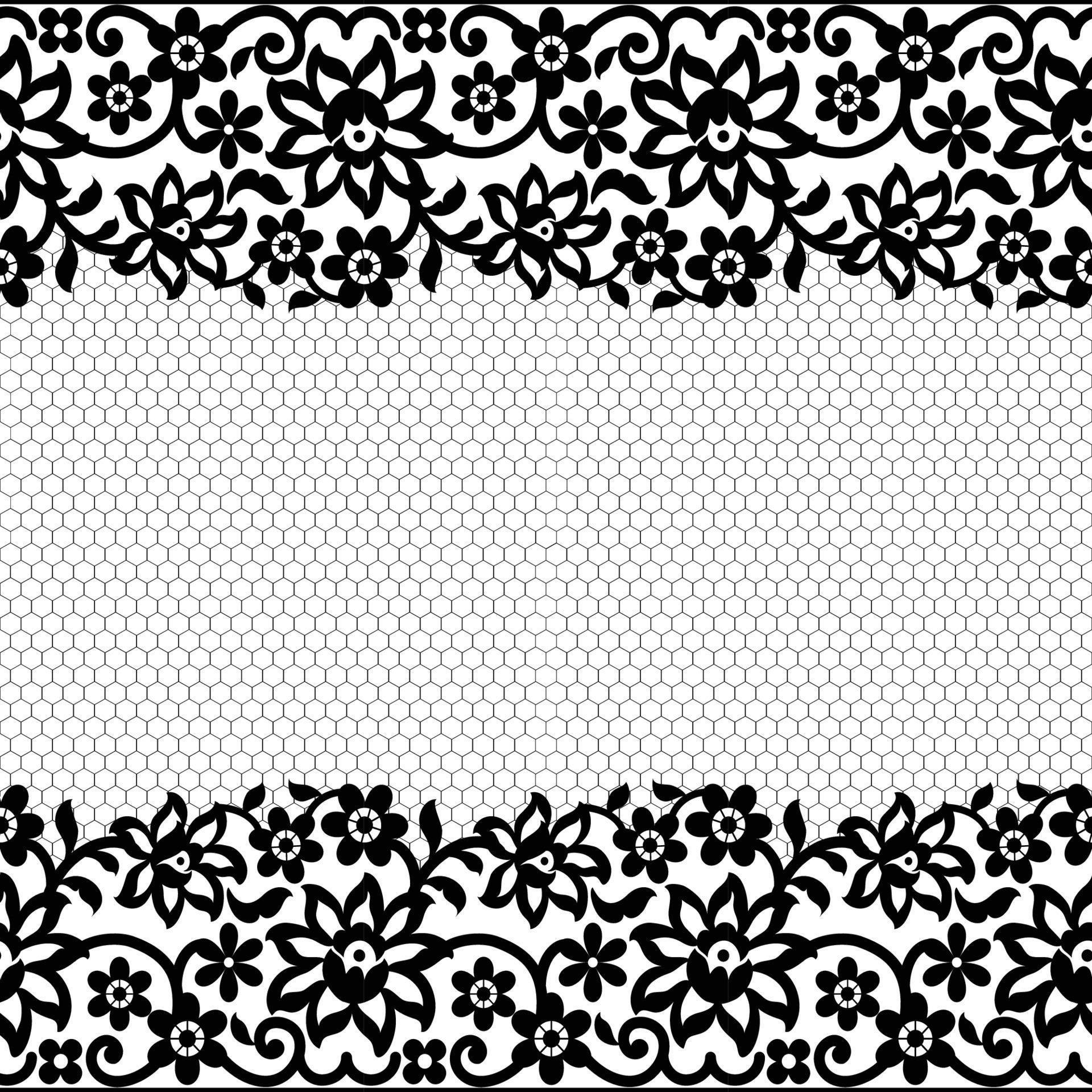 Seamless flower lace pattern Stock Free