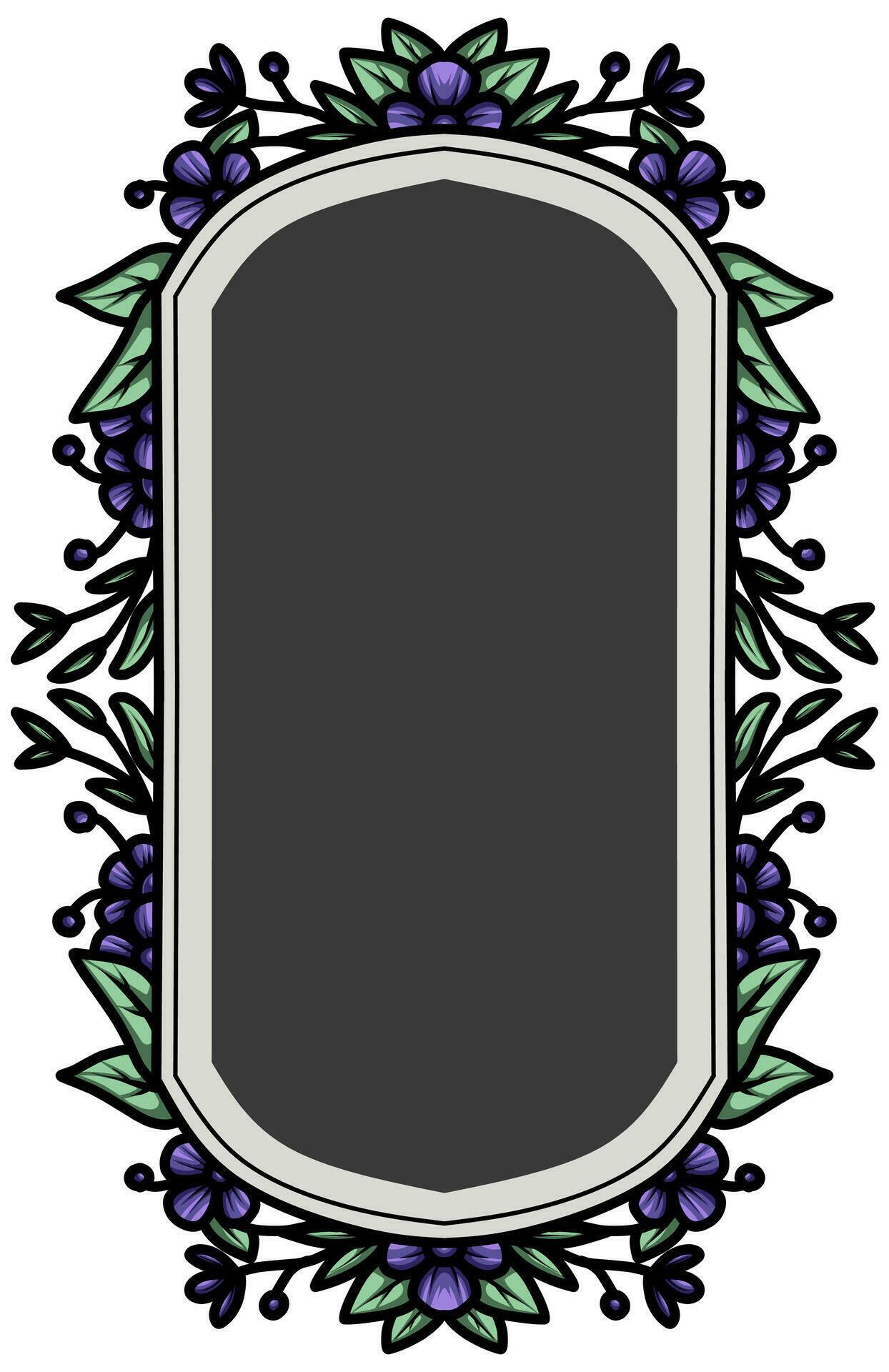 frame the border with an arrangement of leaves and flowers Stock Free