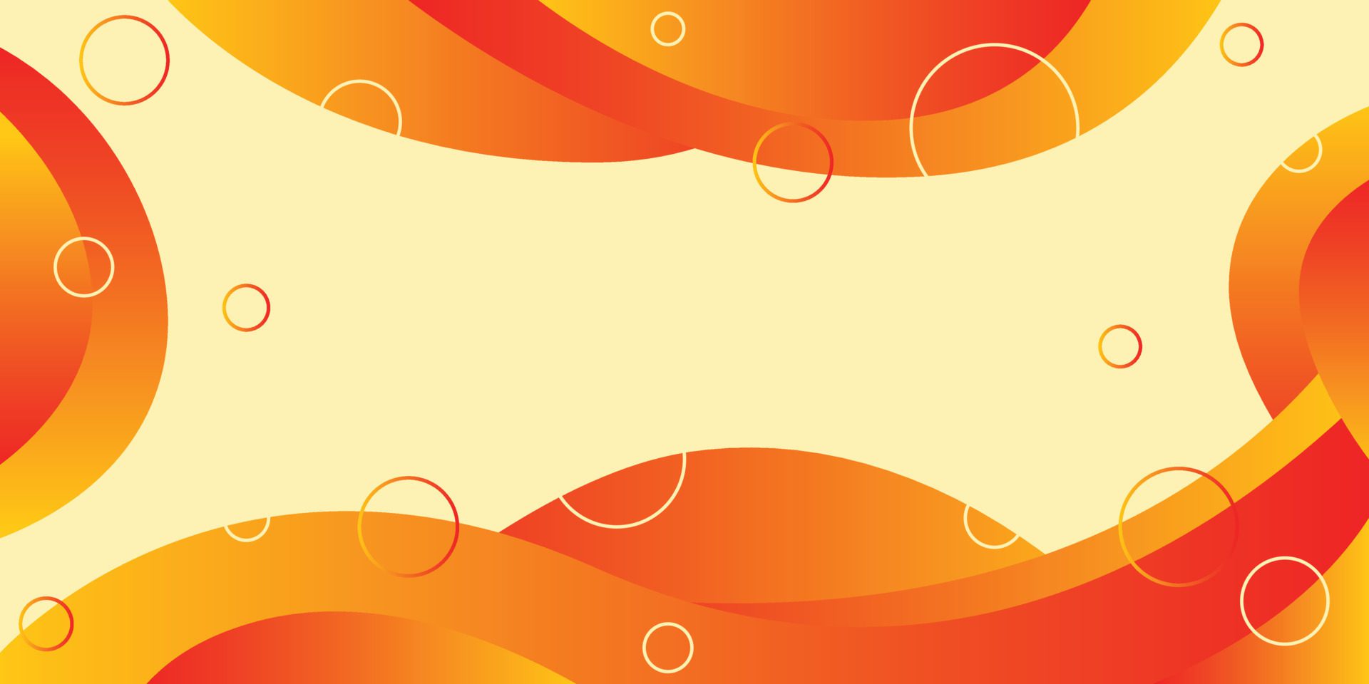 Fluid wave orange backround template for copy space, banner, poster, or landing page Free Vector and Free SVG