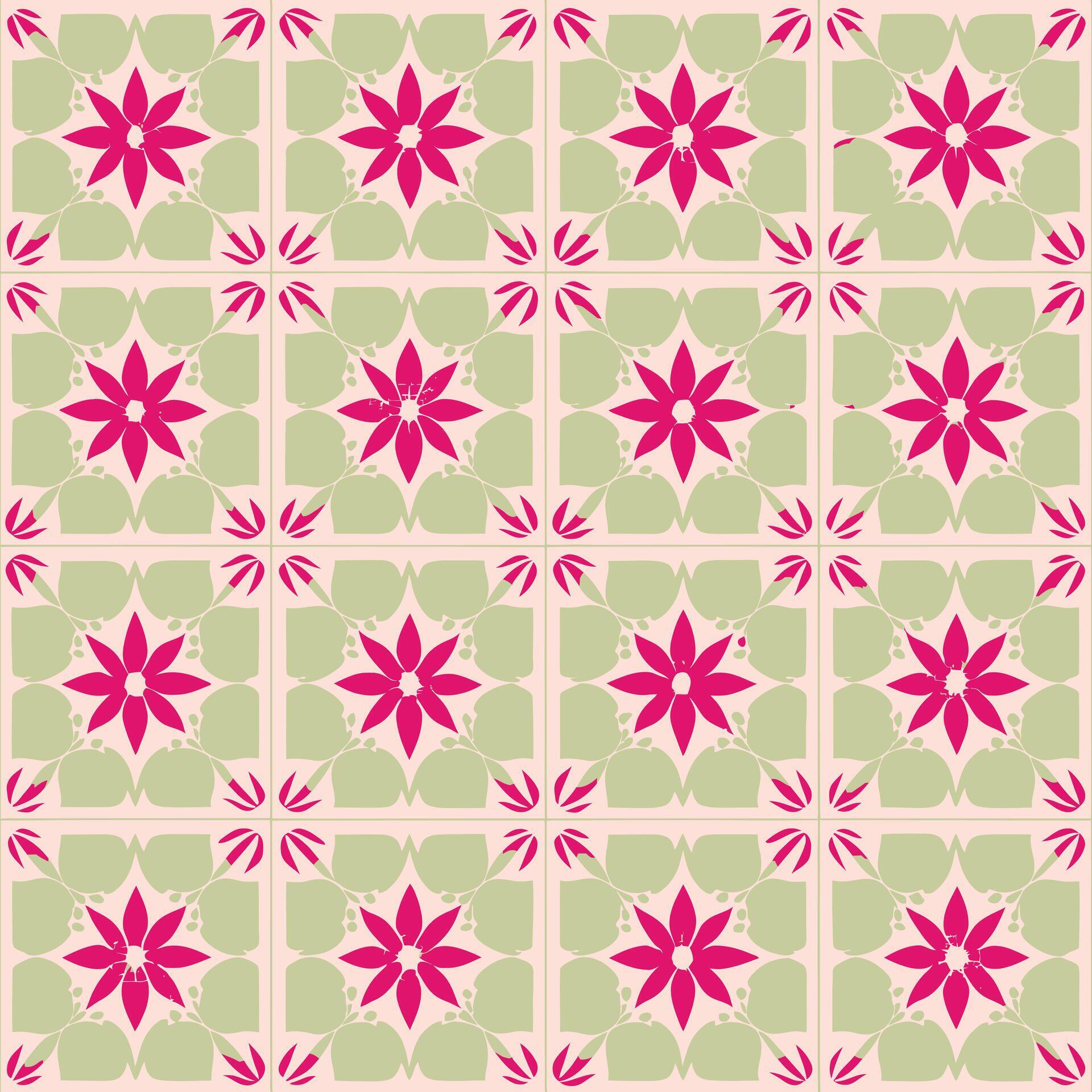 
									flower pattern on a green background Stock Free