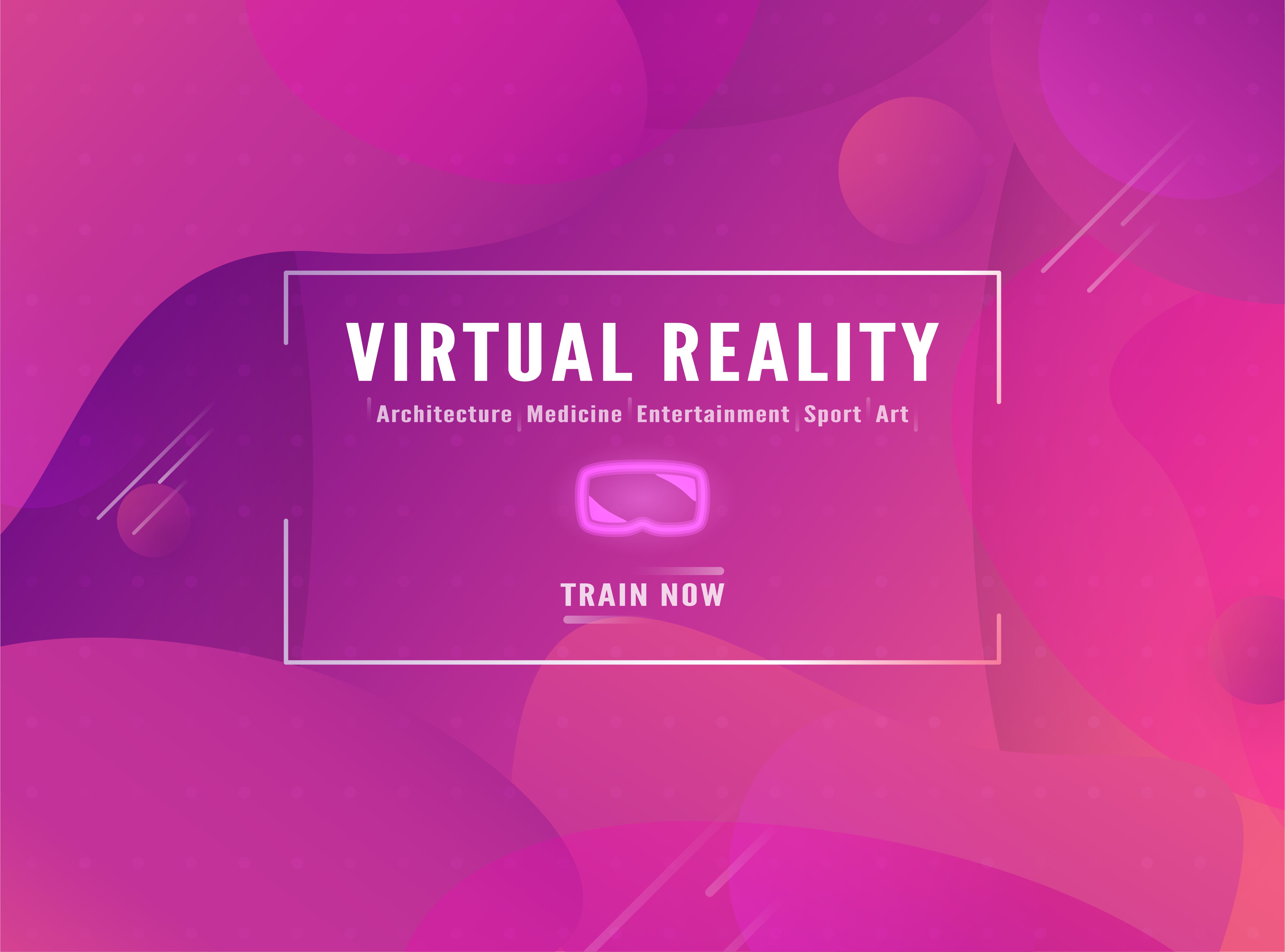 Pink Gradient Virtual Reality Template Free Vector