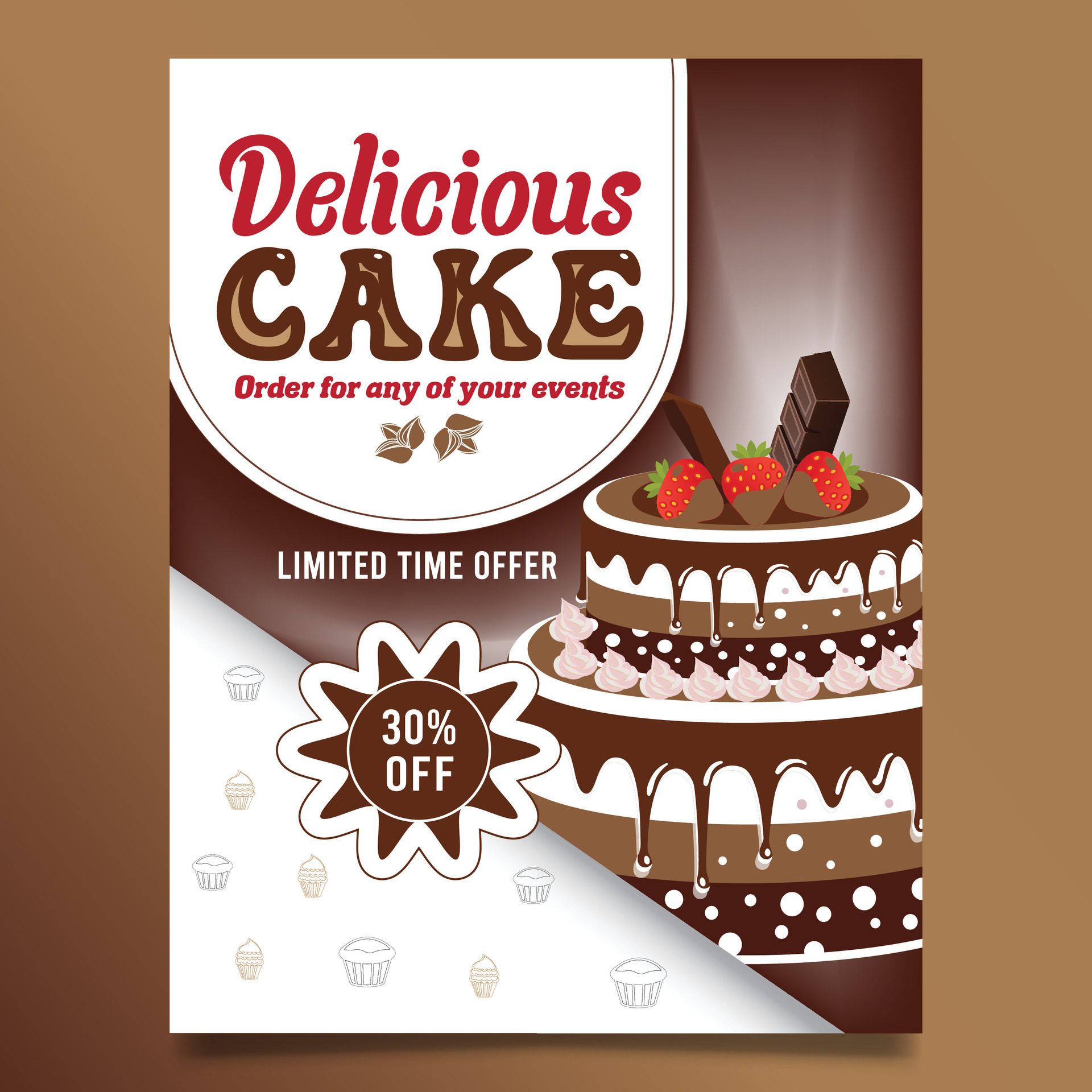 Cake banner design Free Vector