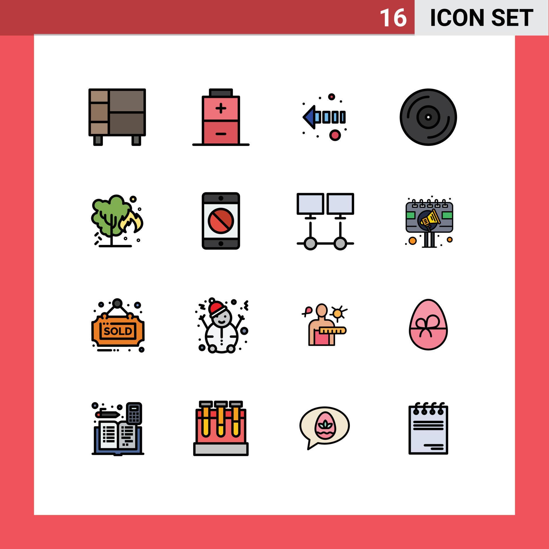 16 Creative Icons Modern Signs and Symbols of environment vinyl arrow turntable dj Editable Creative Vector Design Elements Stock Free