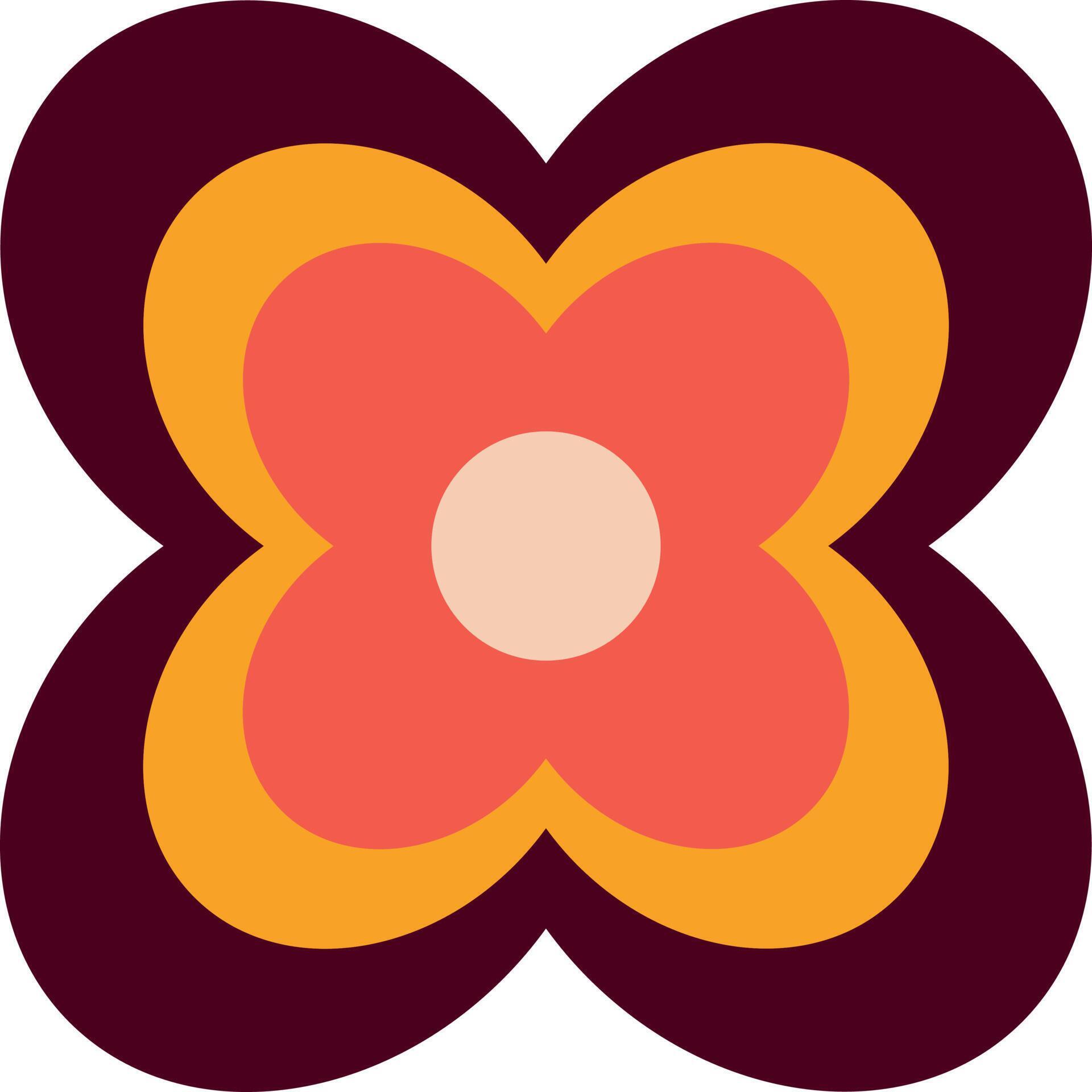 Retro flower sign Stock Free