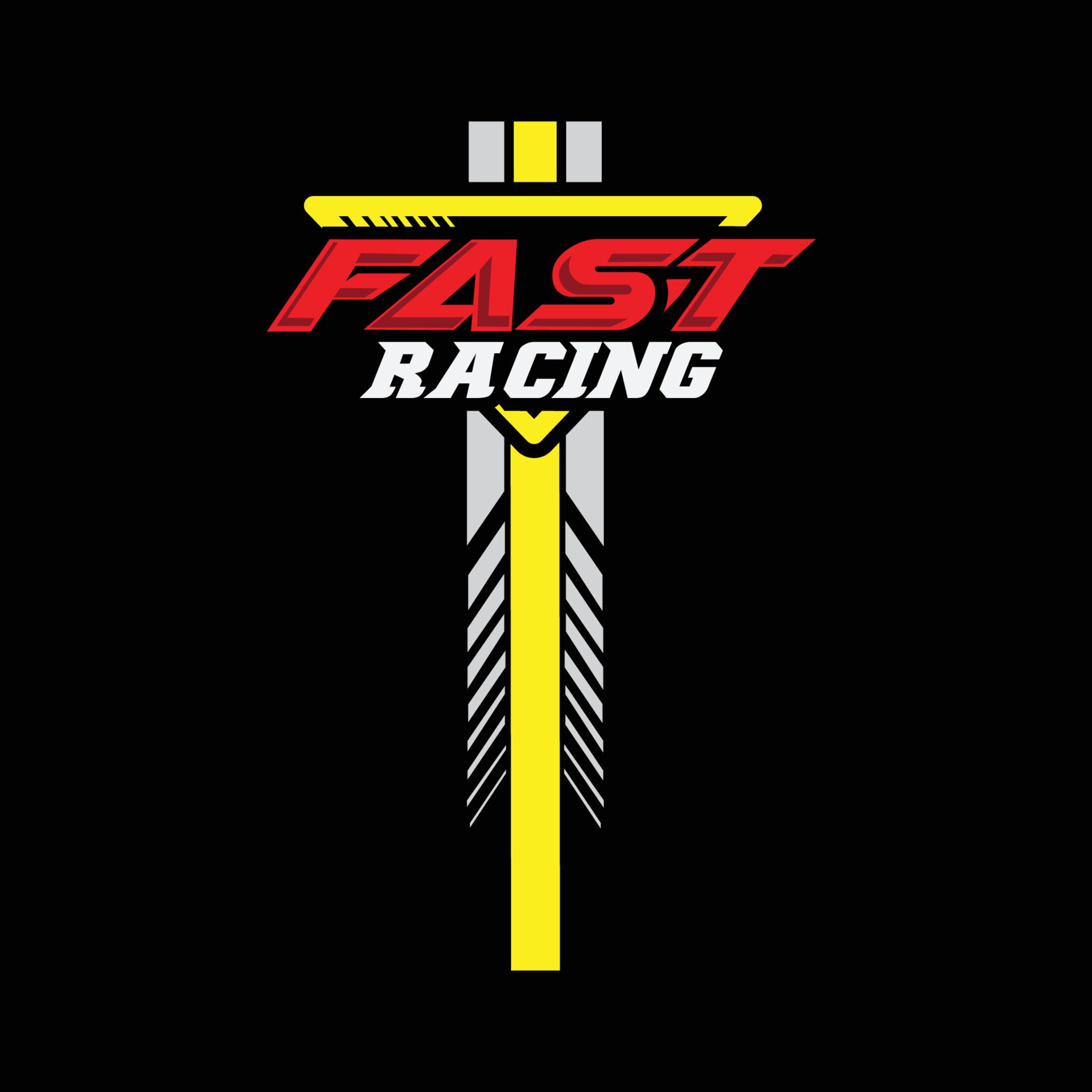 fast racing logo background design, automotive vehicle repair, suitable for screen printing, stickers, banners, teams, companies Free Vector