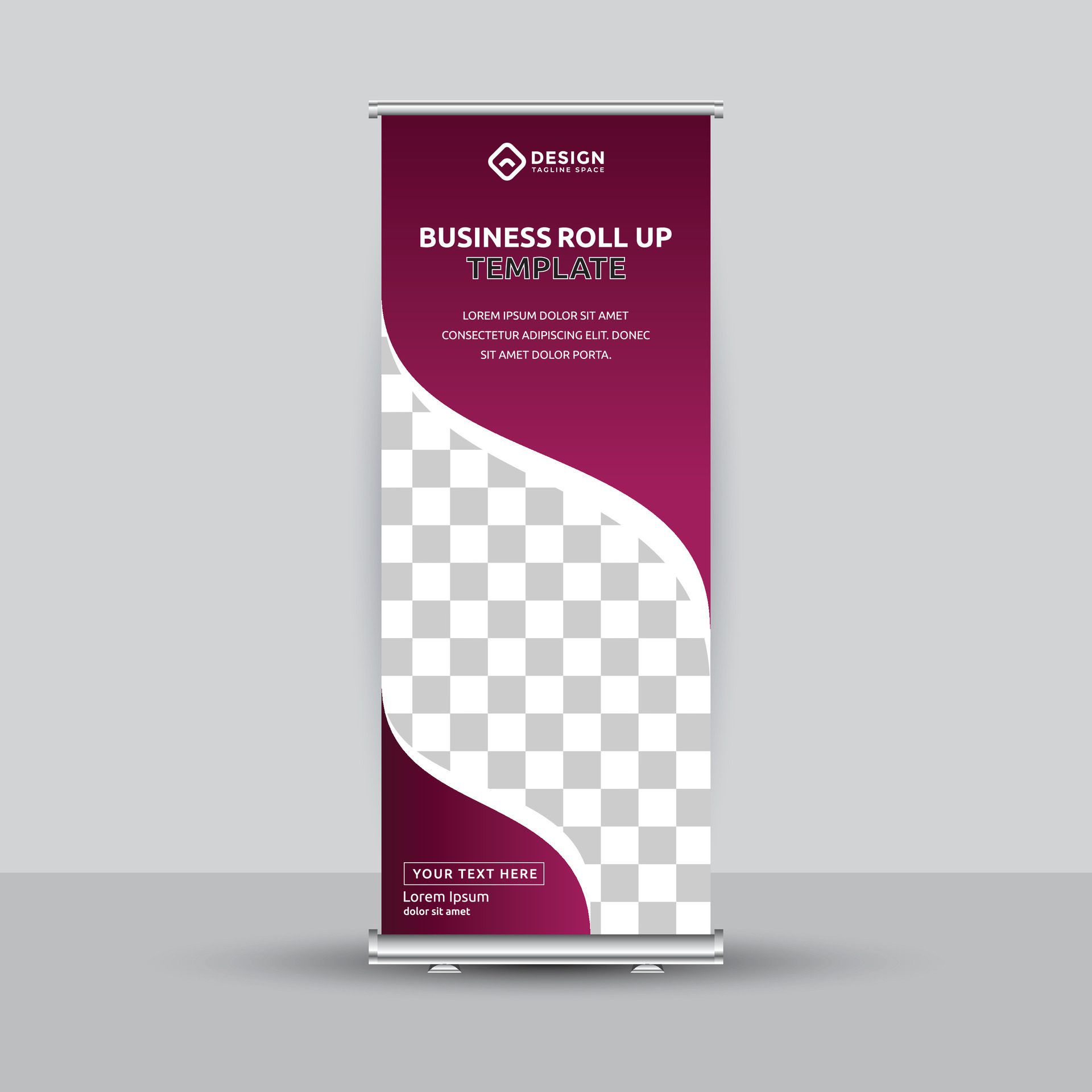 Corporate roll up banner design template Free Vector