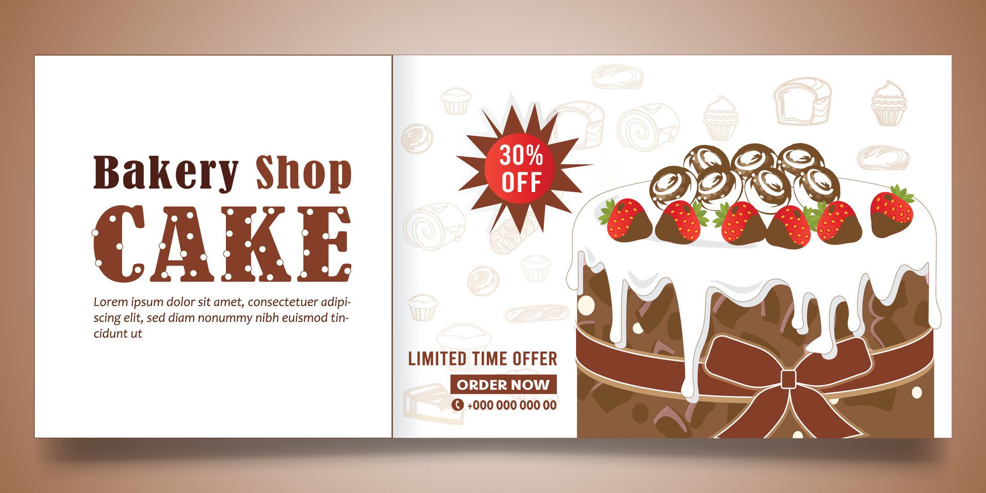 Cake banner design Free Vector