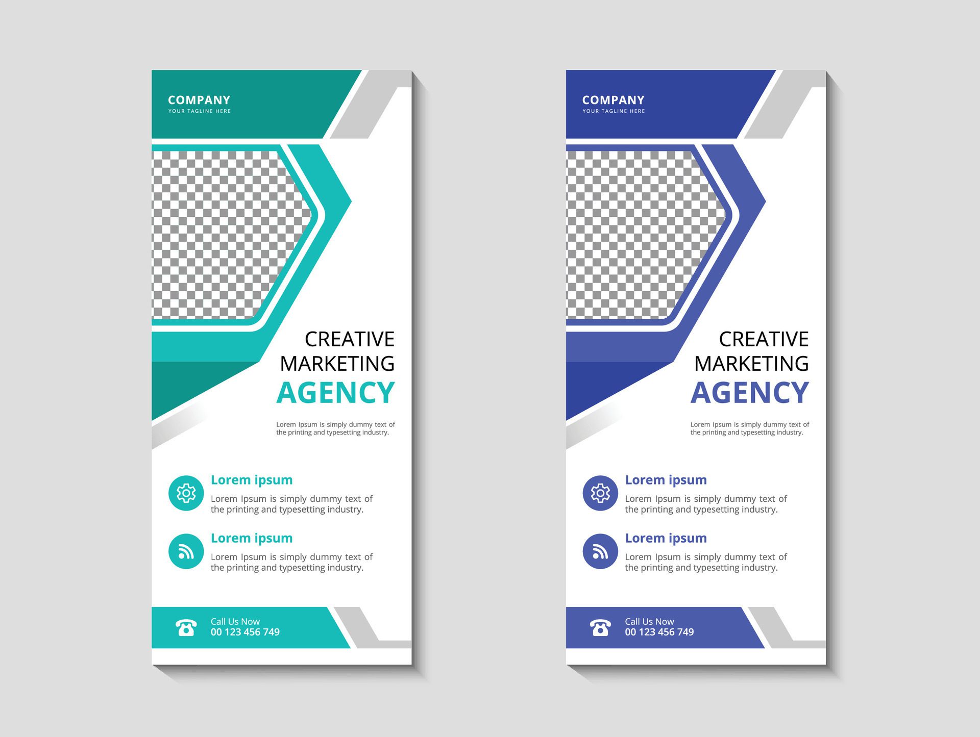 Business Marketing rollup banner design, corporate Business rollup banner Template Design. Digital Marketing Agency rollup banner design. Free Vector