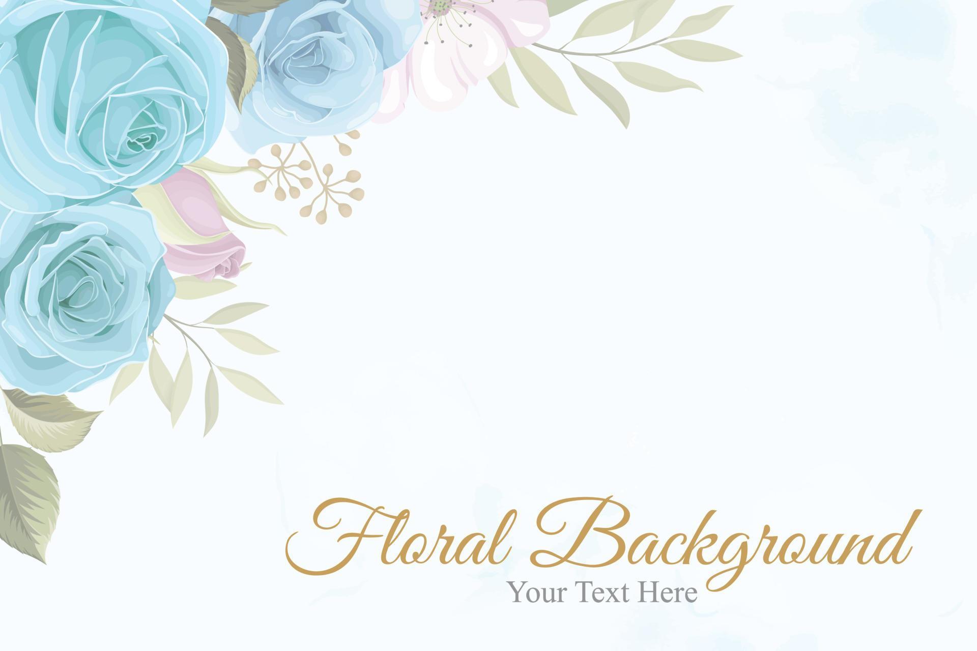 Beautiful floral background with blue flowers Stock Free