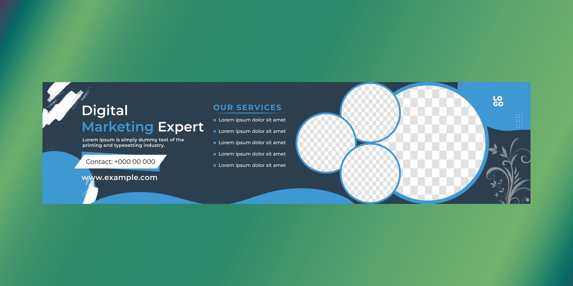 Corporate social media banner template cover design Free Vector