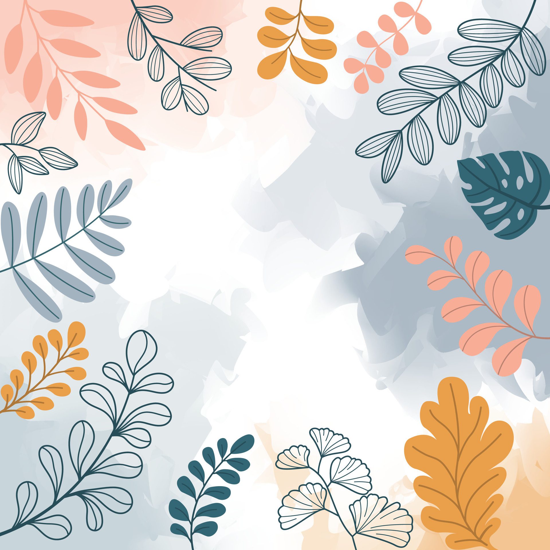 abstract backgrounds for design. Colorful banners with autumn leaves. Free Vector