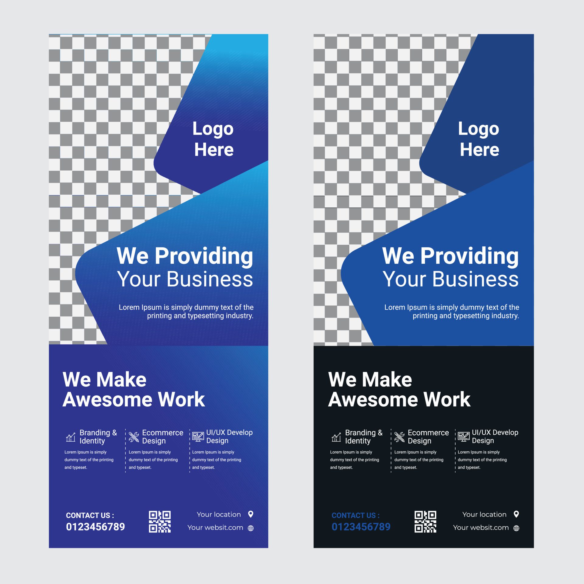 corporate roll up banner Free Vector