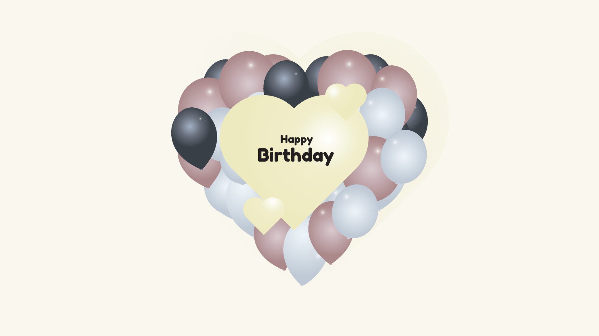 Happy Birthday background , aesthetic birthday background with baloons suitable for poster banner or gift card Free Vector