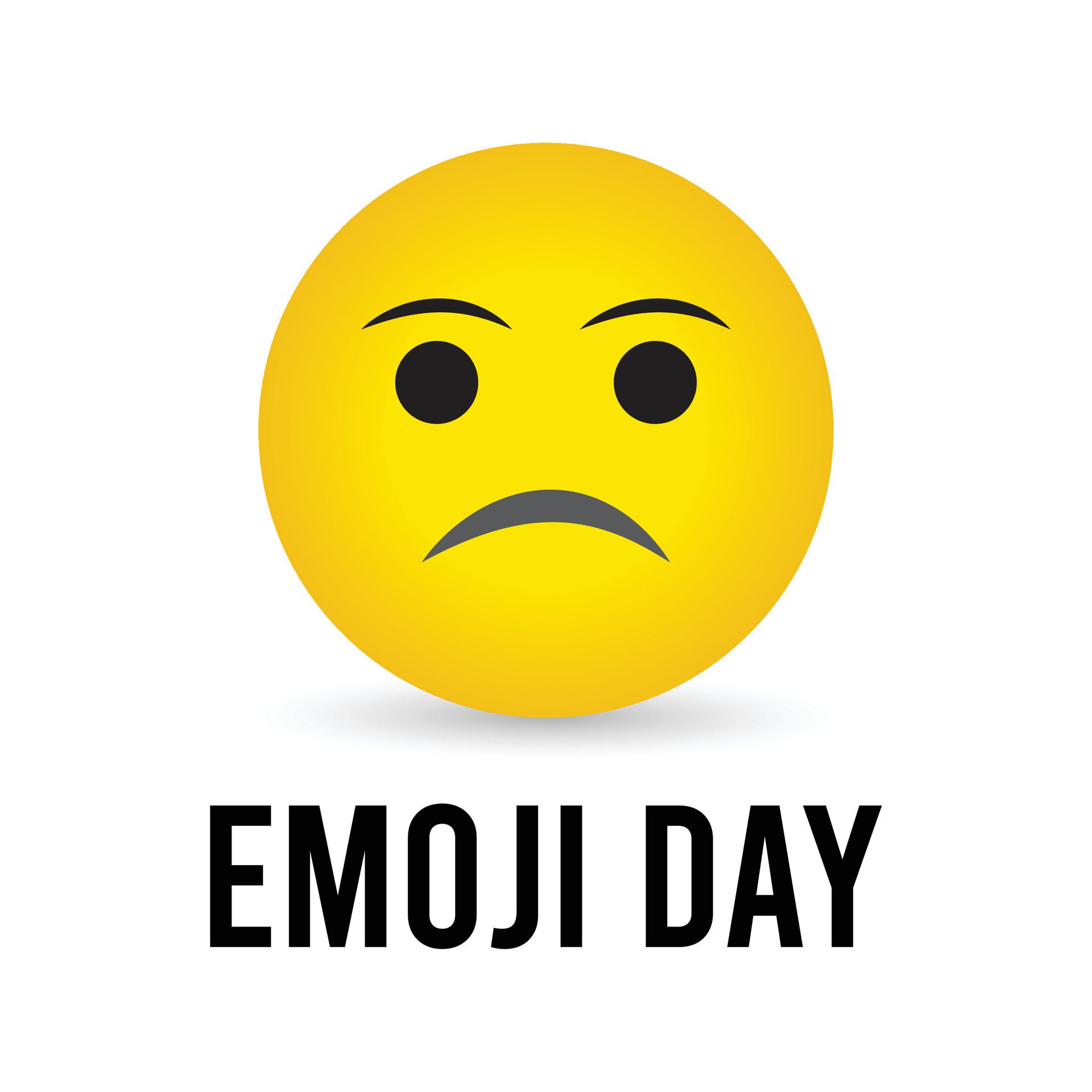 World Emoji Day observed every year in July. Template for background, banner, card, poster with text inscription. Free Vector