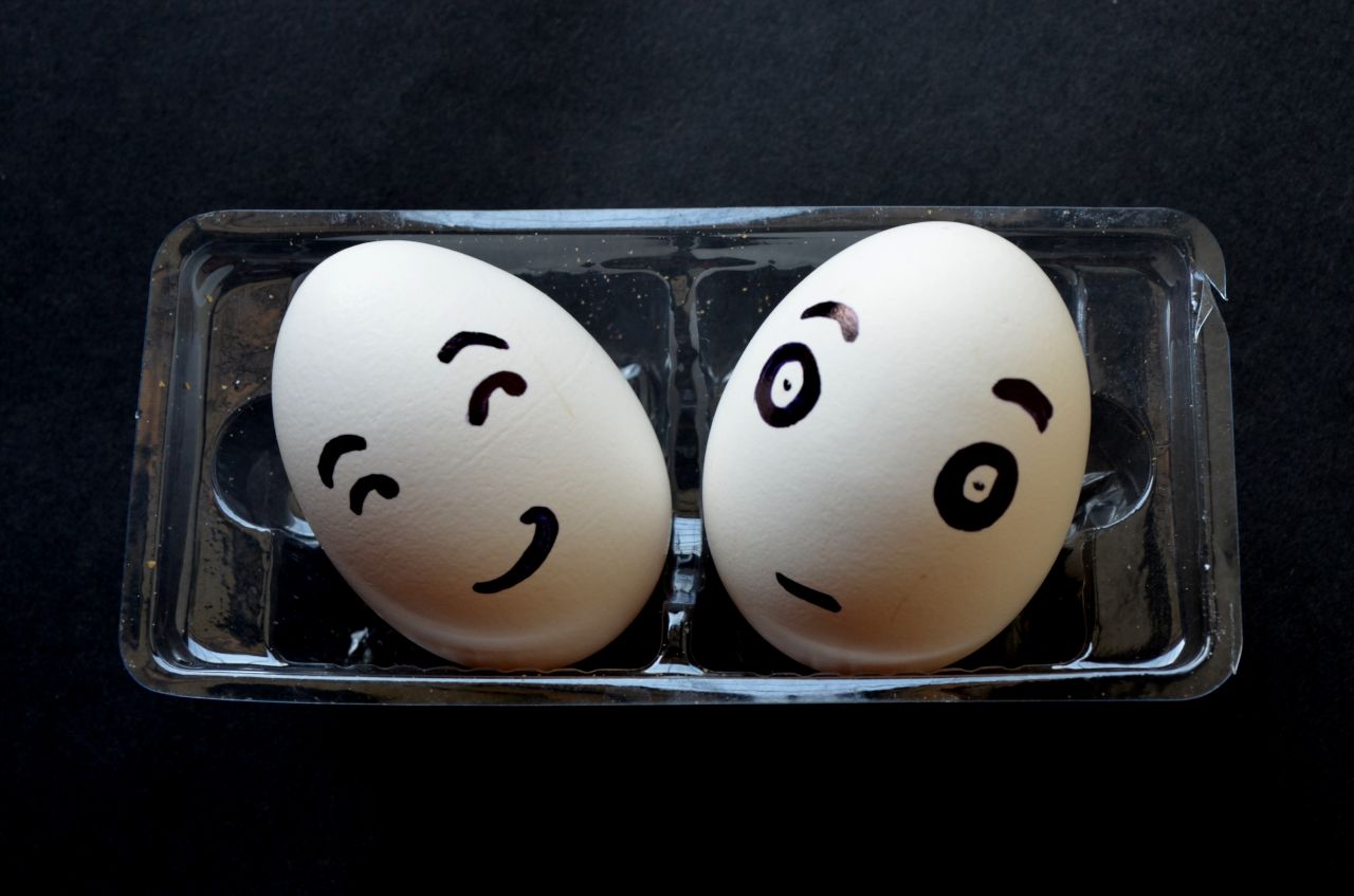 Sad Happy Egg Smiley Stock Free