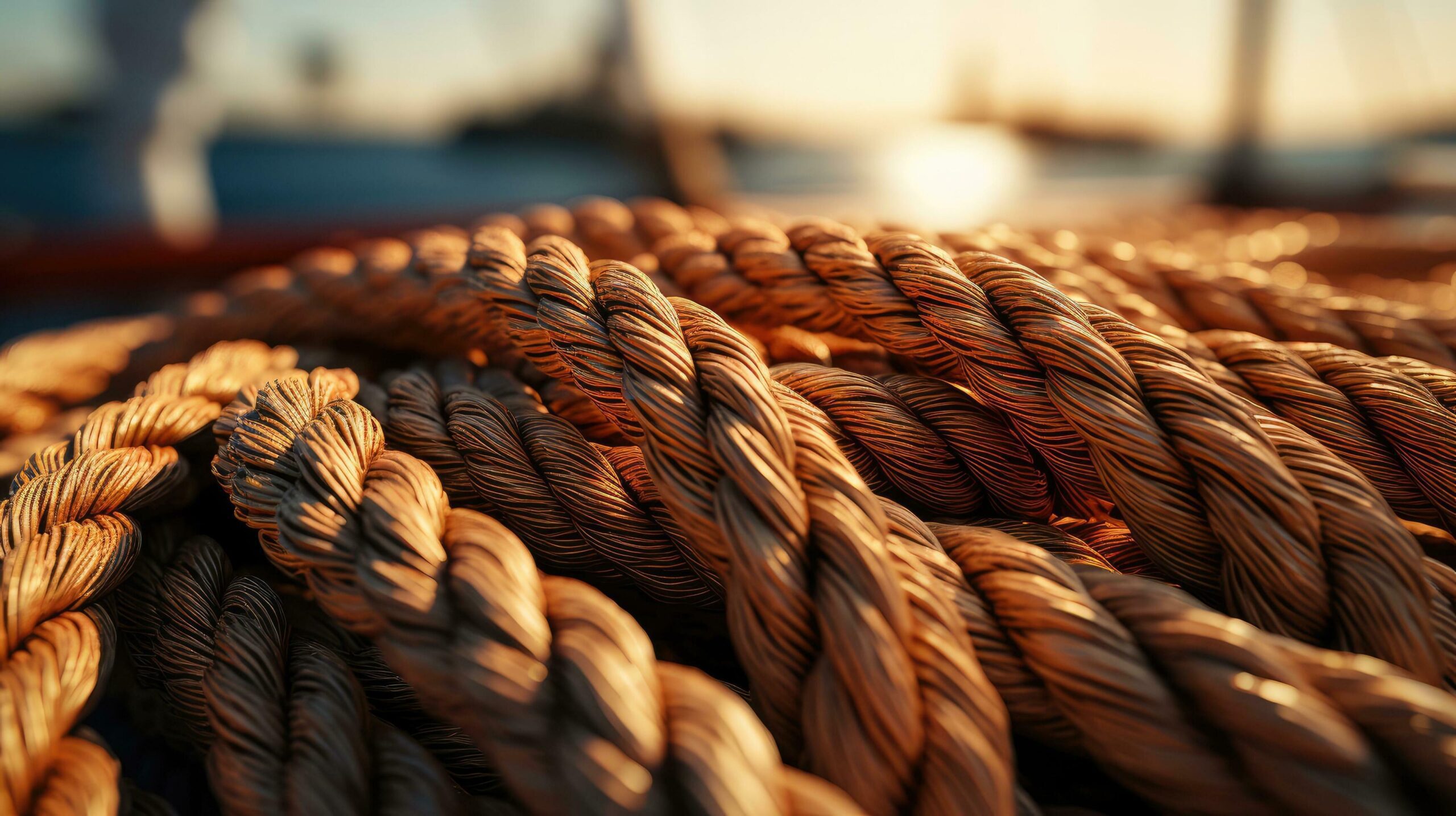 Braided rope thick strong ship rope image Free Photo