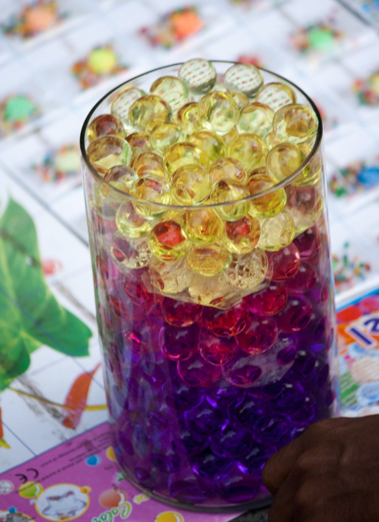 Glass Of Beads Stock Free