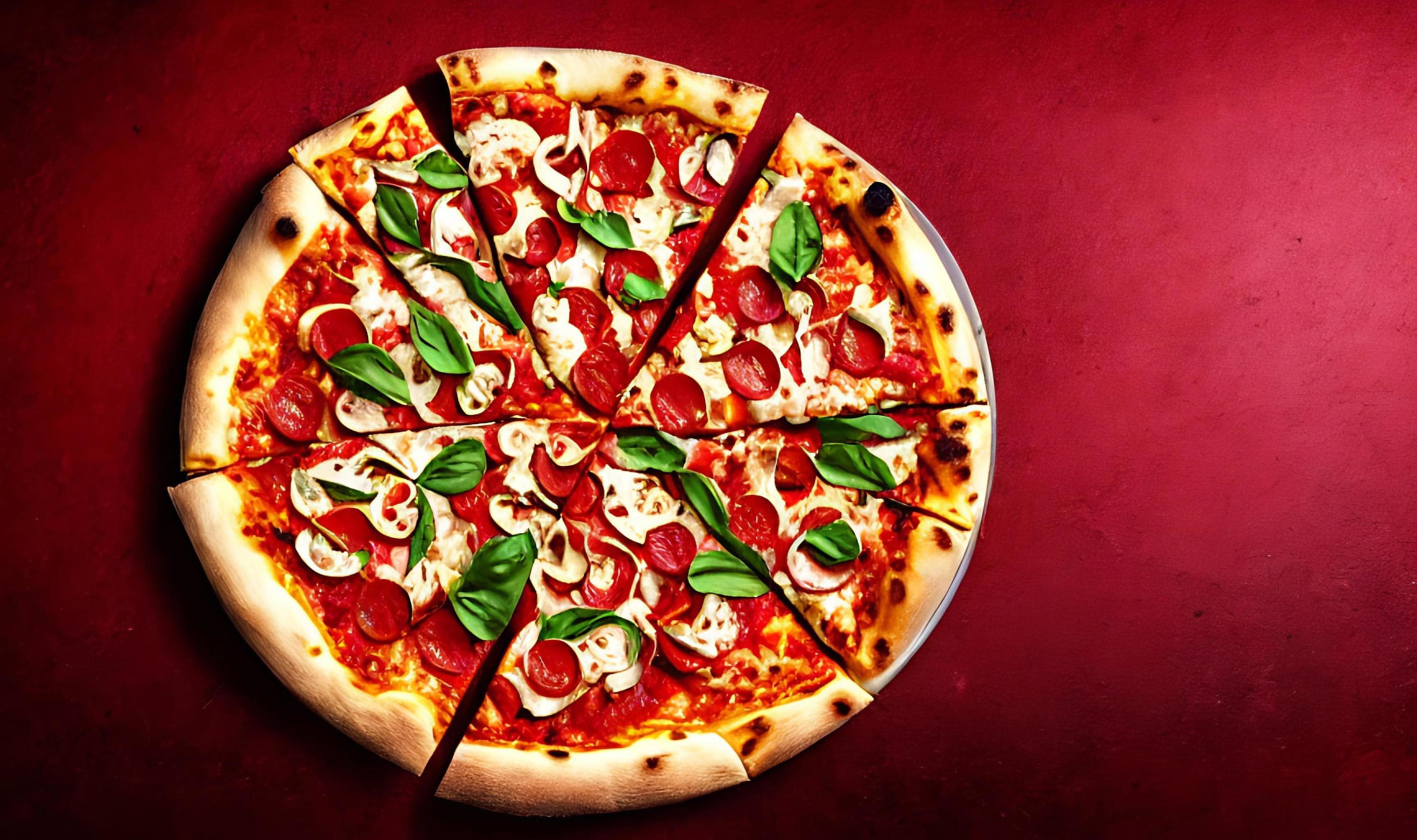 Pizza. Traditional Italian cuisine fast food. Stock Free