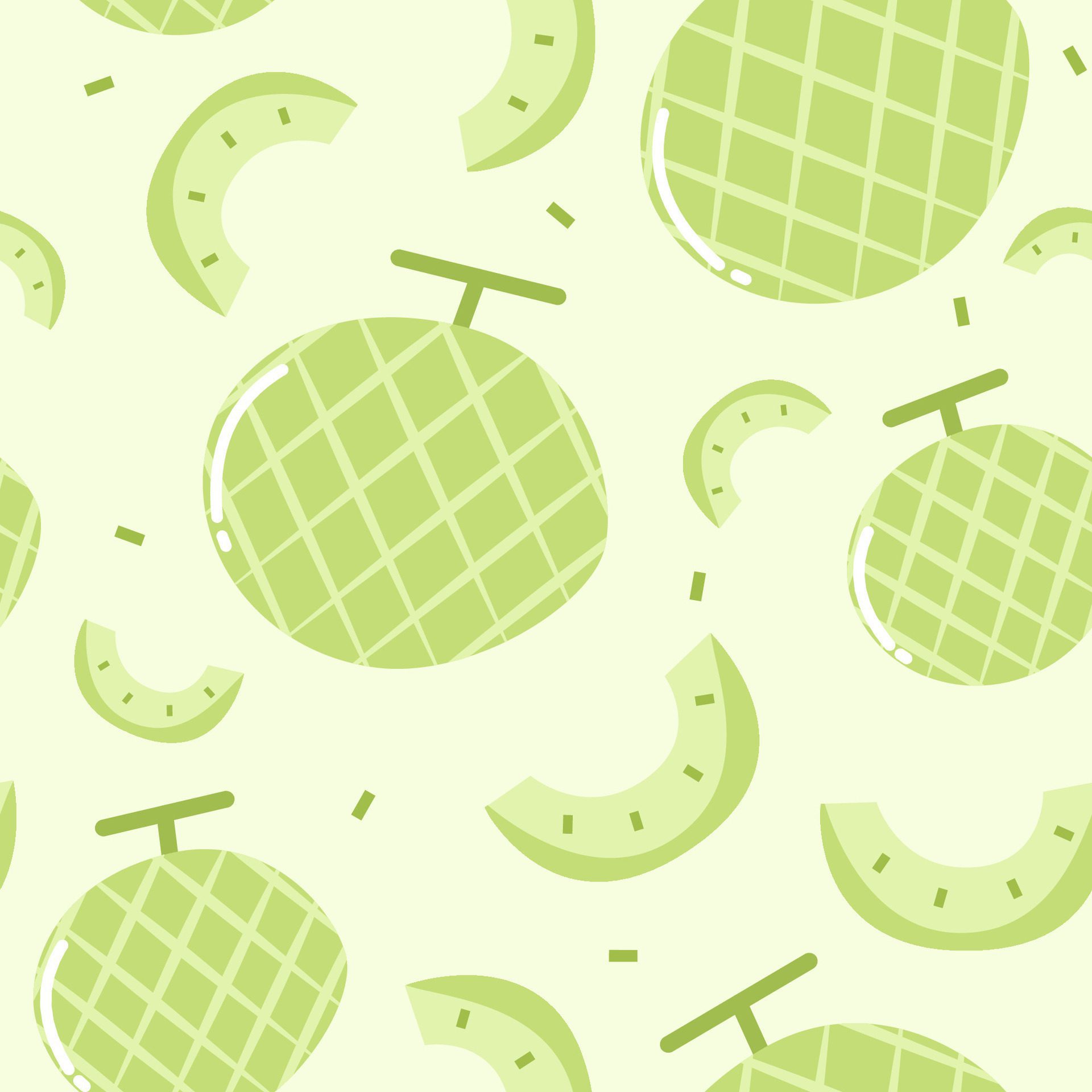 Seamless pattern with melon fruit Free Vector