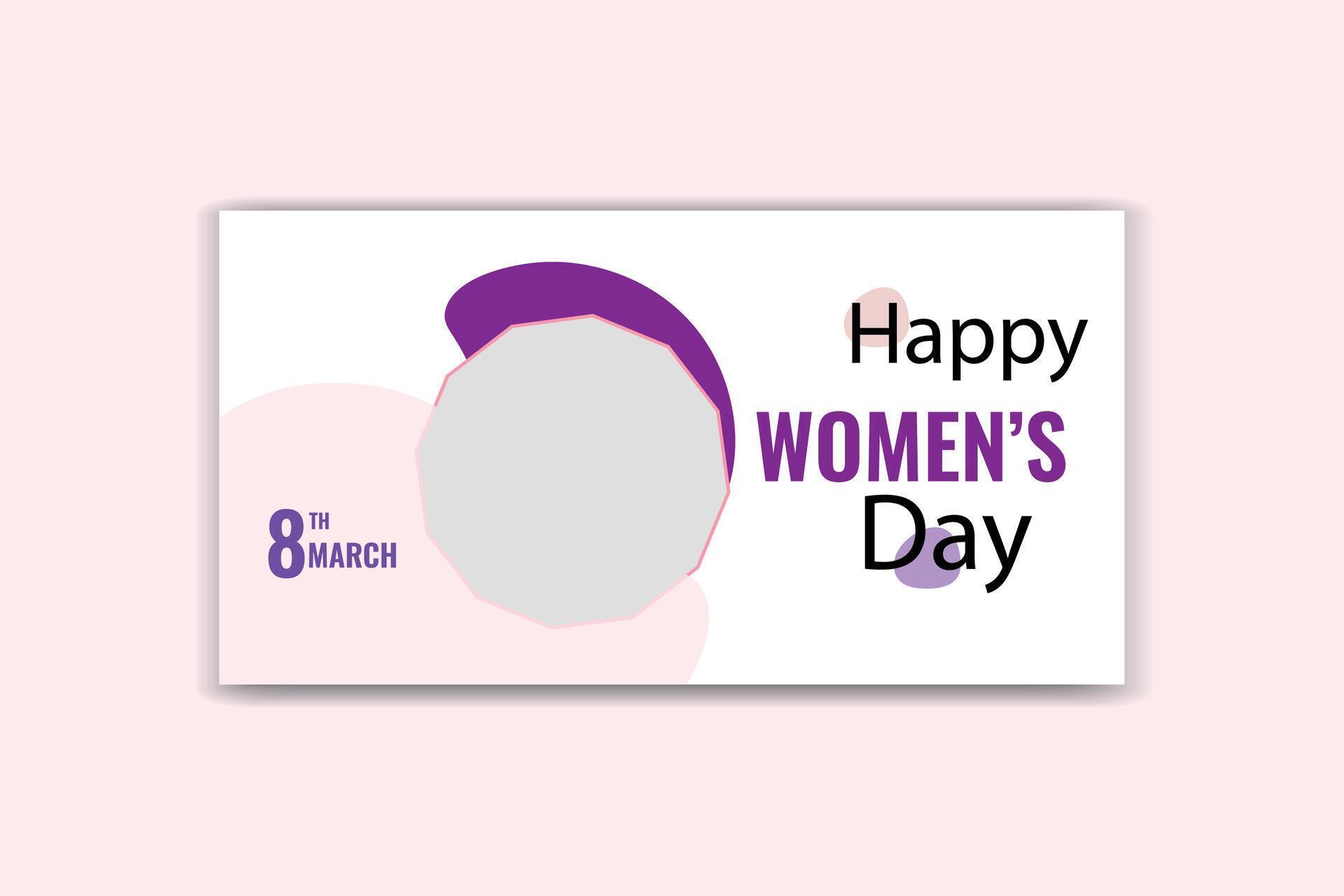 women’s day social media flower design template Stock Free