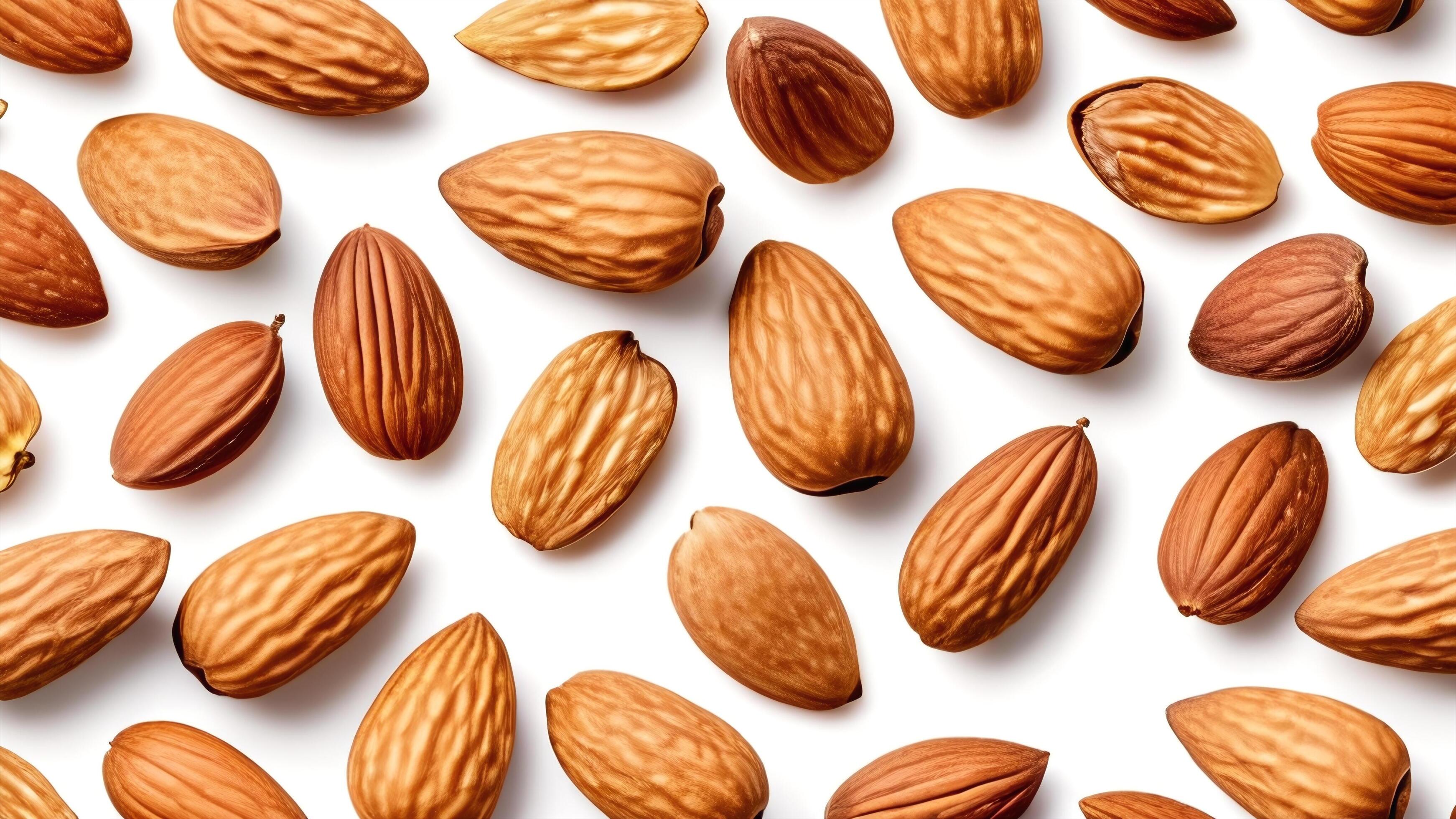 almond on a clean white background Stock Free