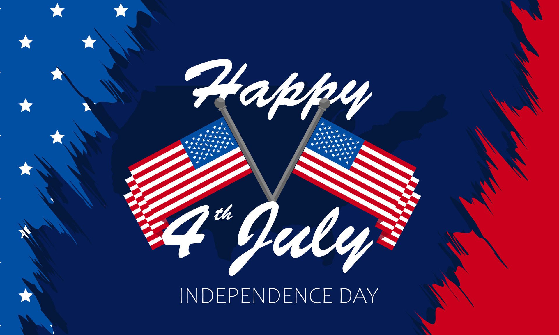 USA or United States of America independence day banner for 4th of July. Vector illustration Free Vector