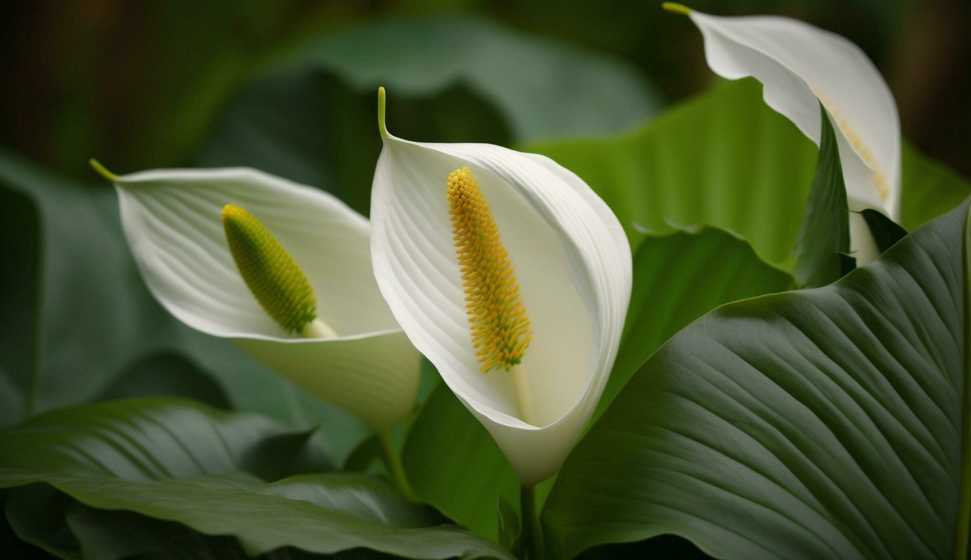 Leaf nature plant close up green color flower flower head petal generated by AI Stock Free