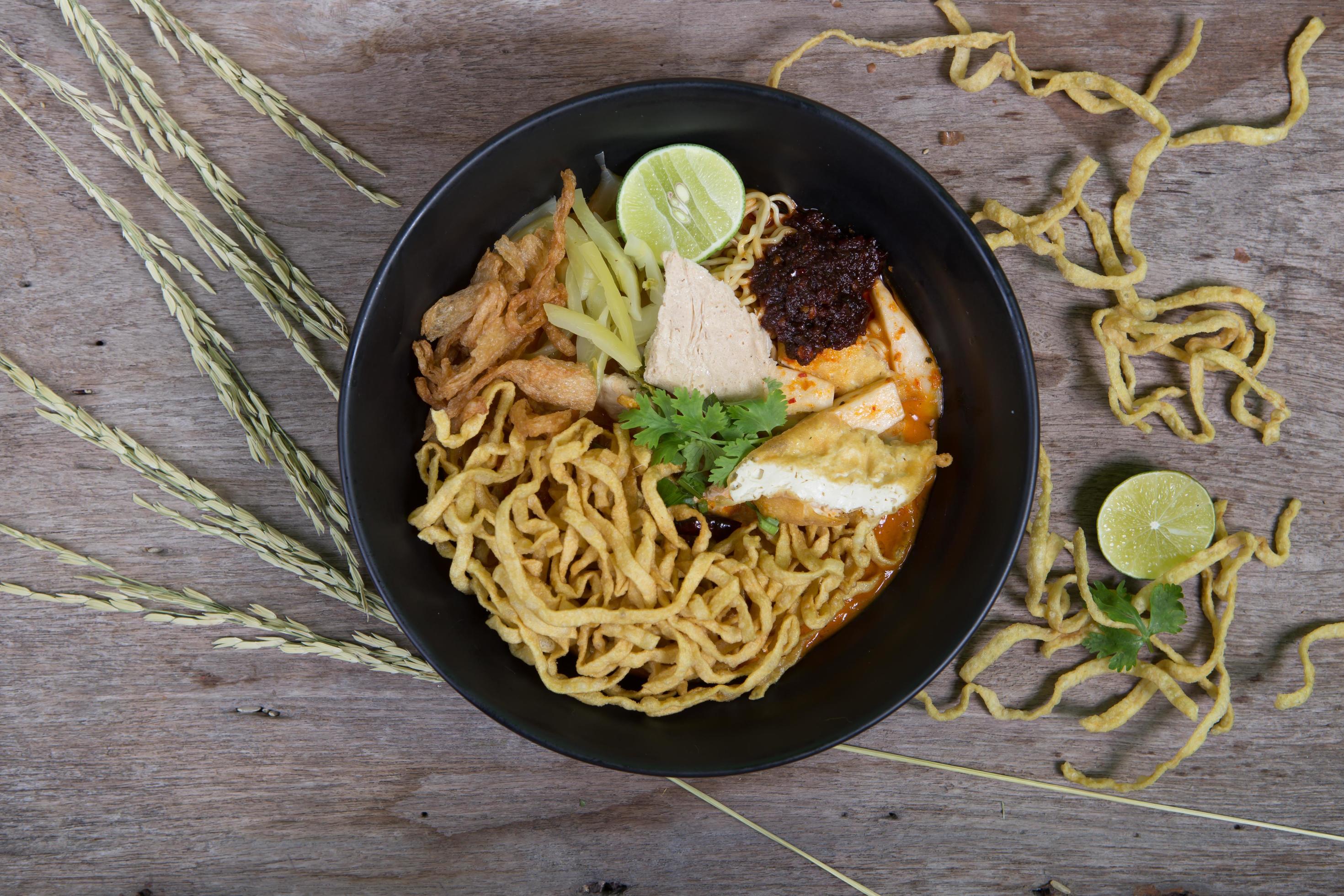 khao soi , curry noodles , thai food Stock Free