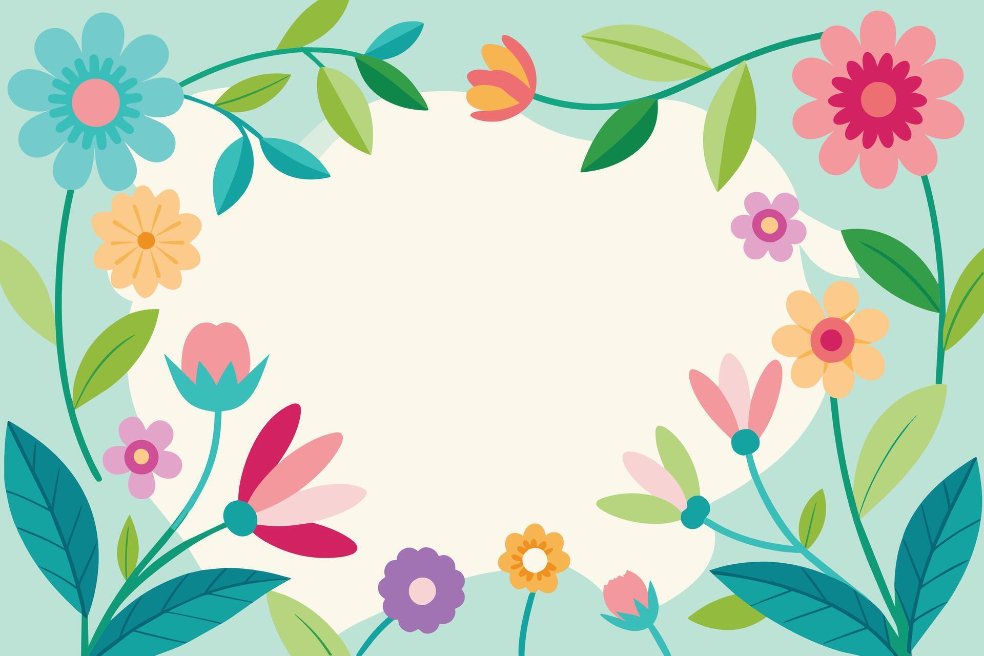 Spring Flower Frame Background Stock Free