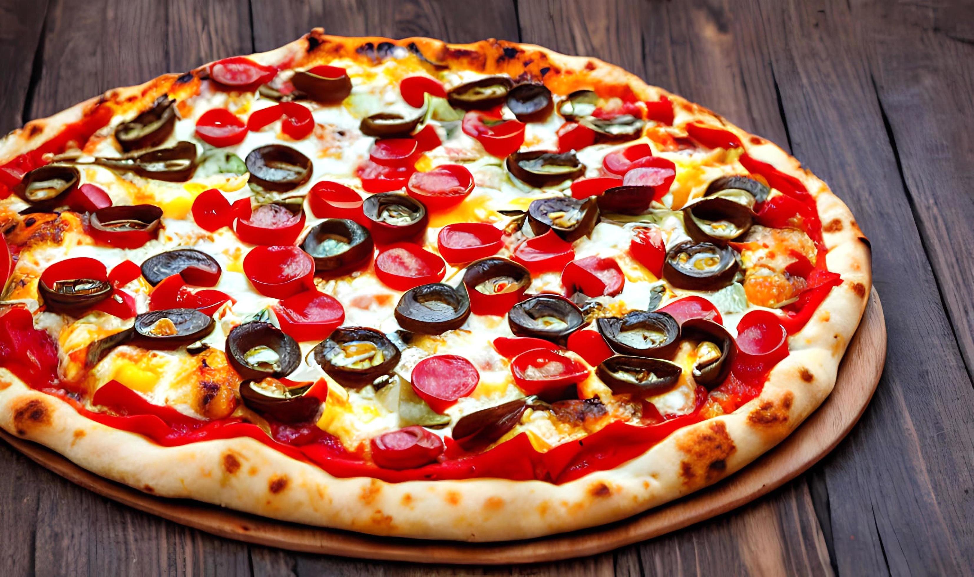 Pizza. Traditional Italian cuisine fast food. Stock Free