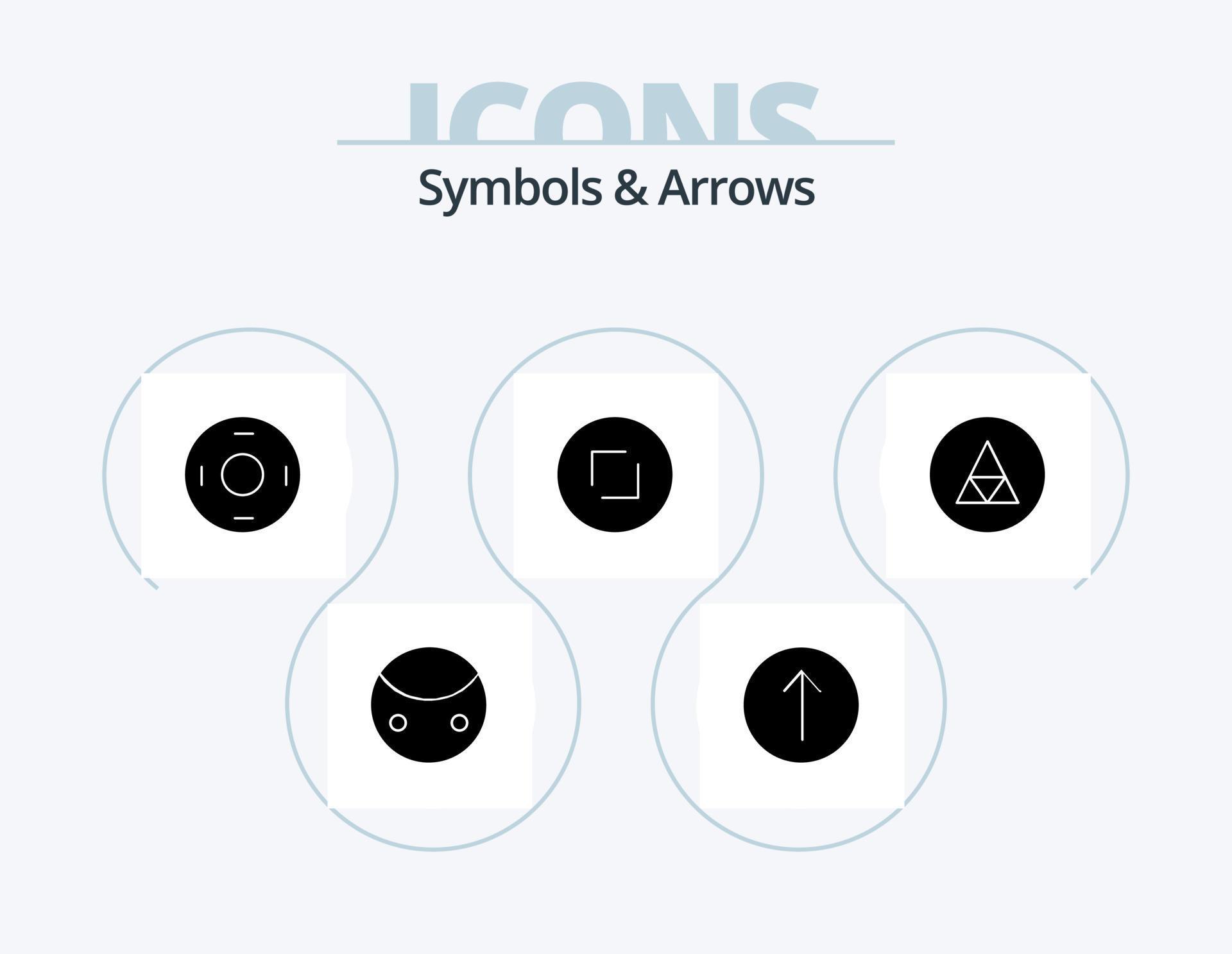 Symbols and Arrows Glyph Icon Pack 5 Icon Design. sign. magic. sign. zoom. circle Stock Free