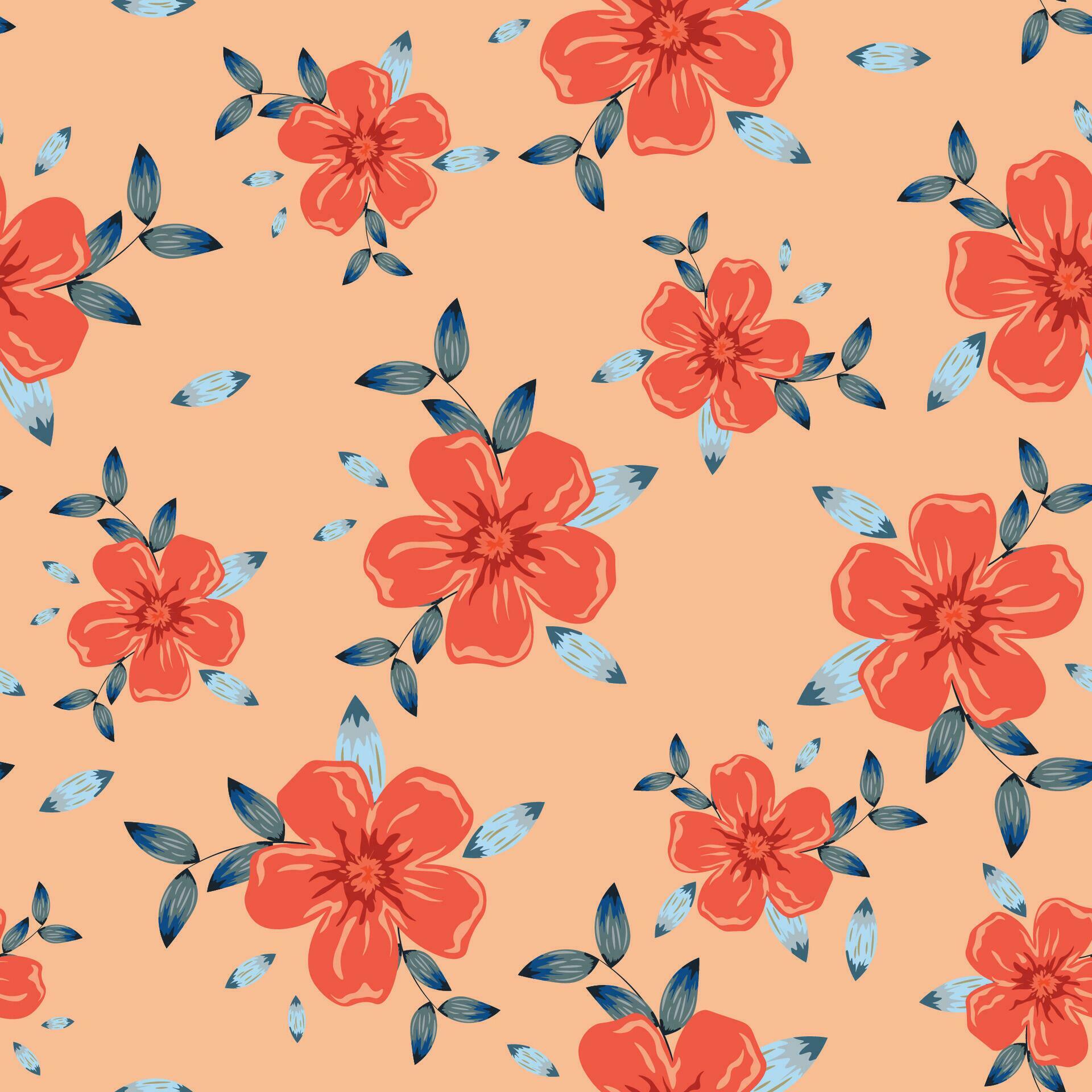 Abstract flower pattern background. Vector illustration. Stock Free