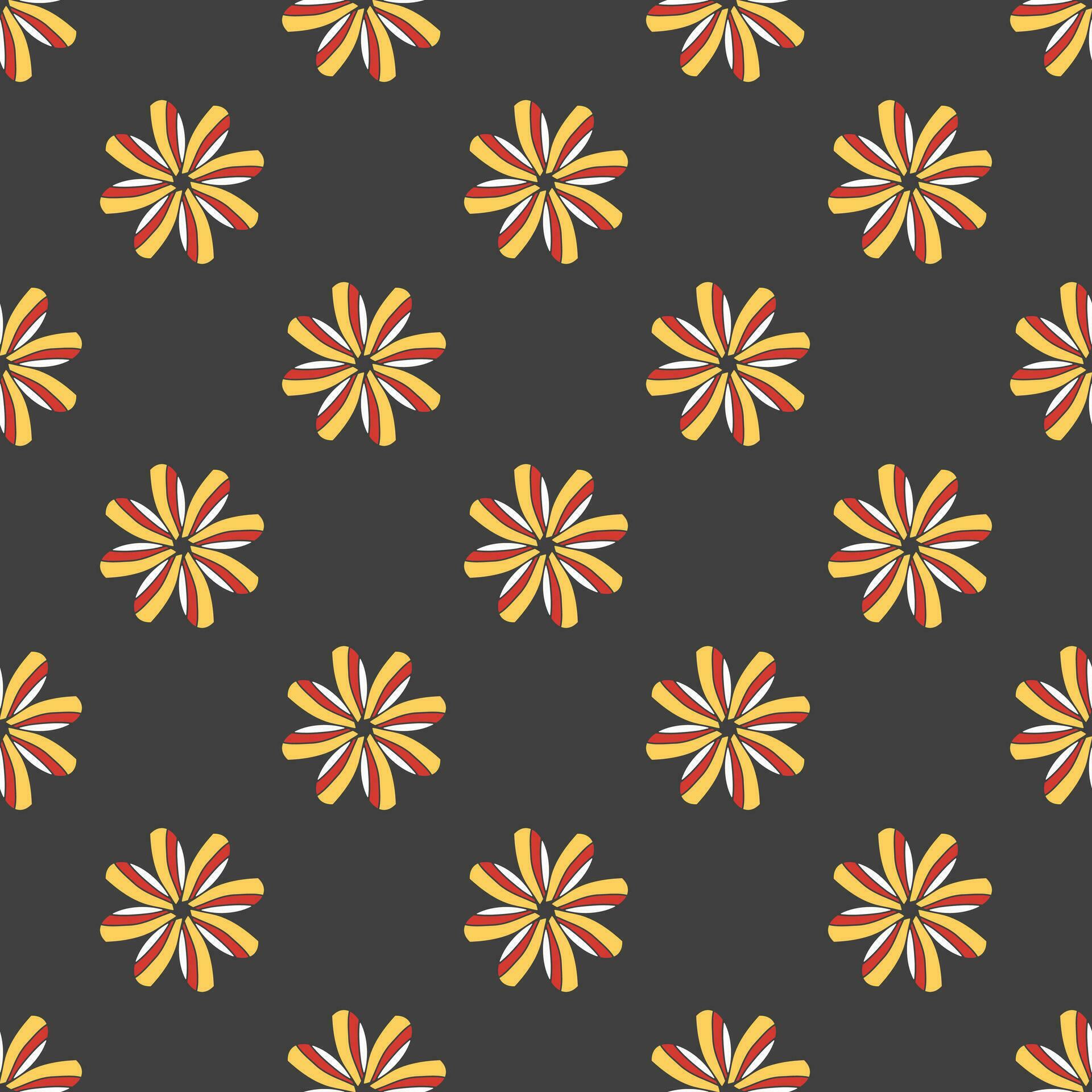 Botanical flower pattern. Seamless nature vector Stock Free