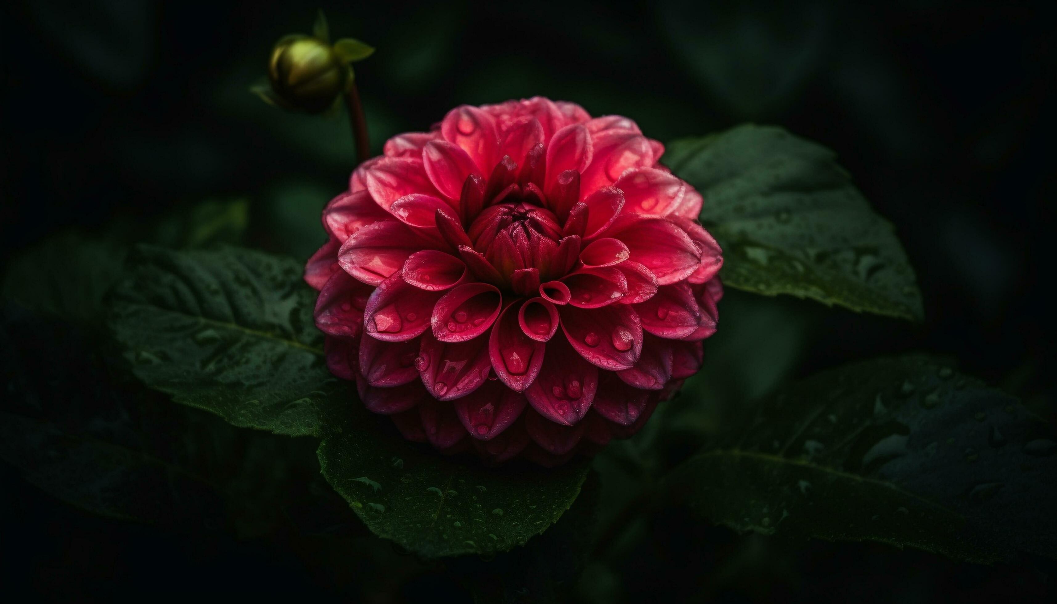 Vibrant petals adorn single flower in tropical pond colorful backdrop generated by AI Stock Free