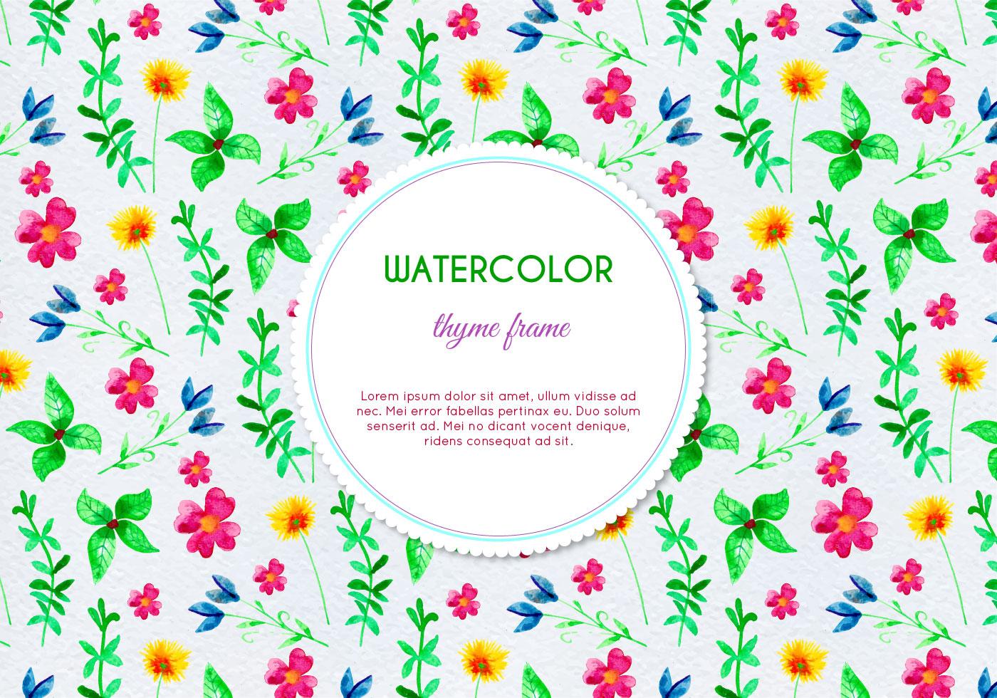 Stock Free Watercolor Herb and Flower Background Stock Free and Free SVG