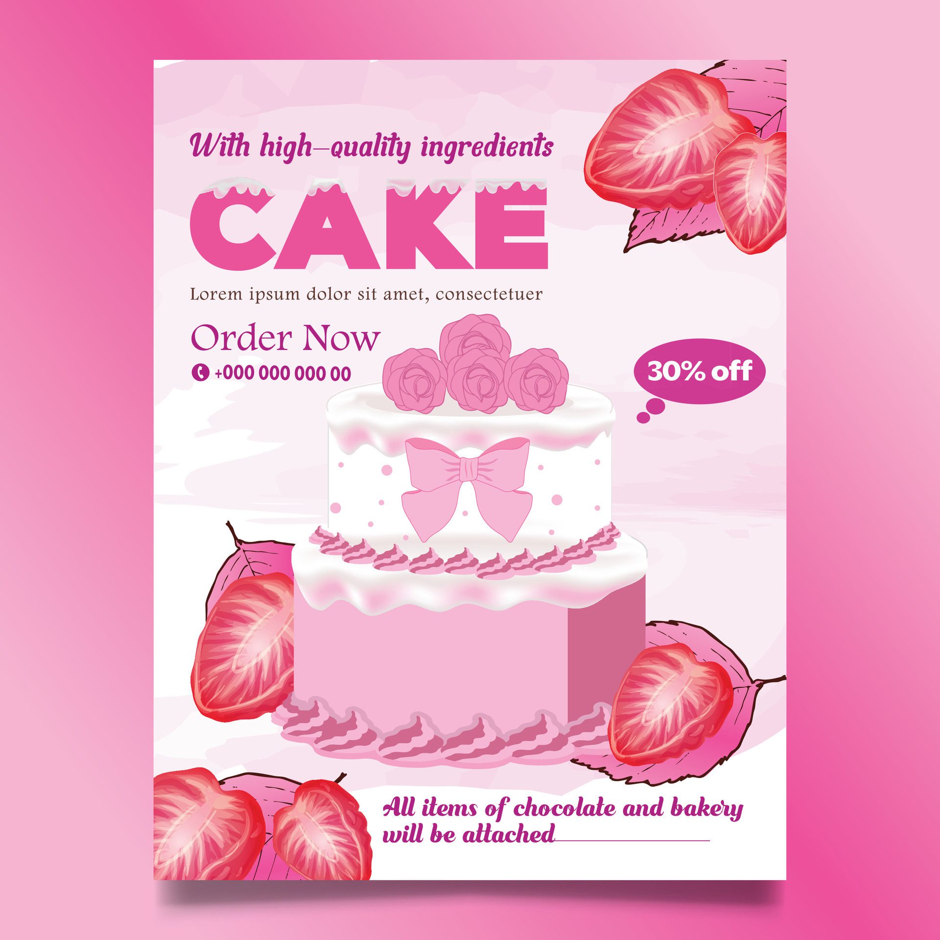 Cake banner design Free Vector