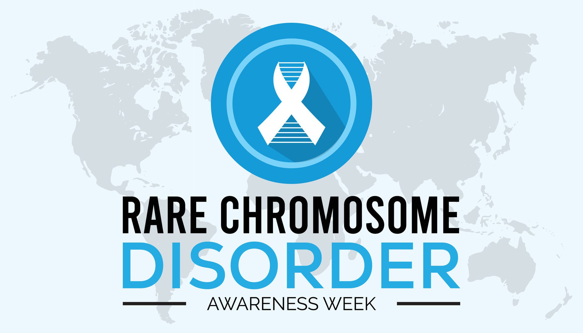 Rare Chromosome disorder awareness week every year in July. Template for background, banner, card, poster with text inscription. Free Vector