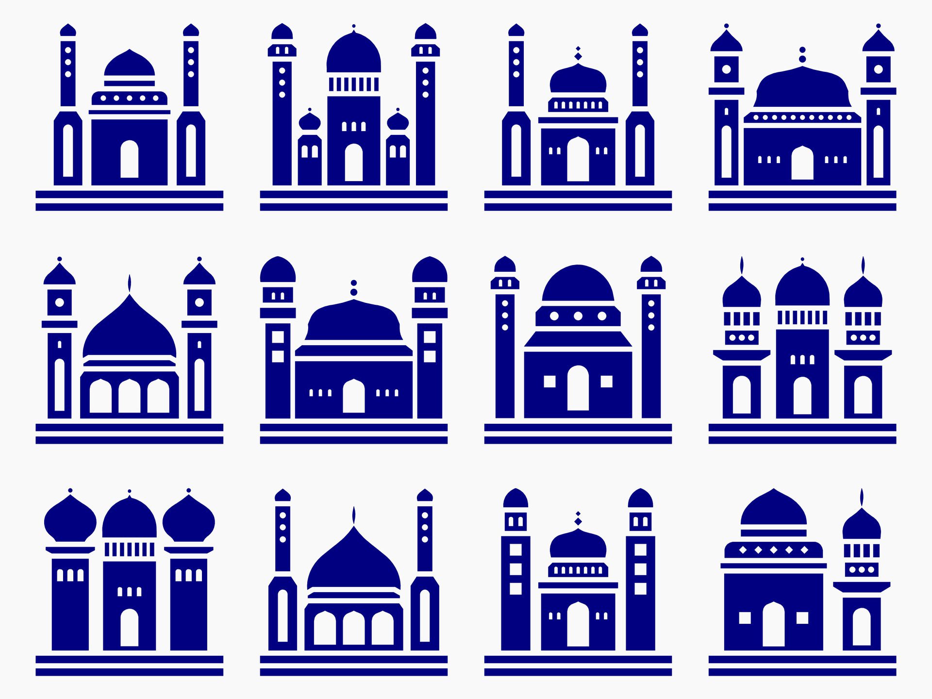 Mosque muslim pattern for decoration, background, panel, and cnc cutting Free Vector